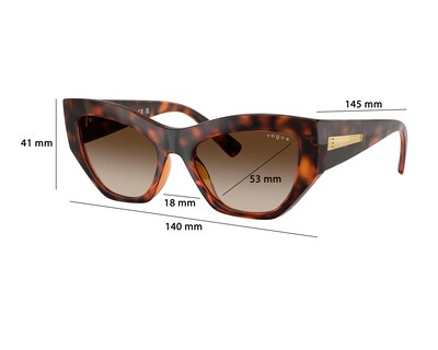Foto 7 | Lentes de Sol para Mujer Vogue Cat Eye Havana