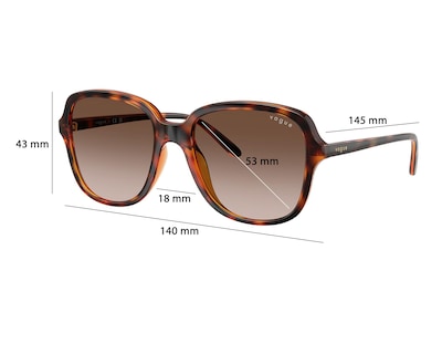 Foto 6 | Lentes de Sol para Mujer Vogue Cuadrados Cafés