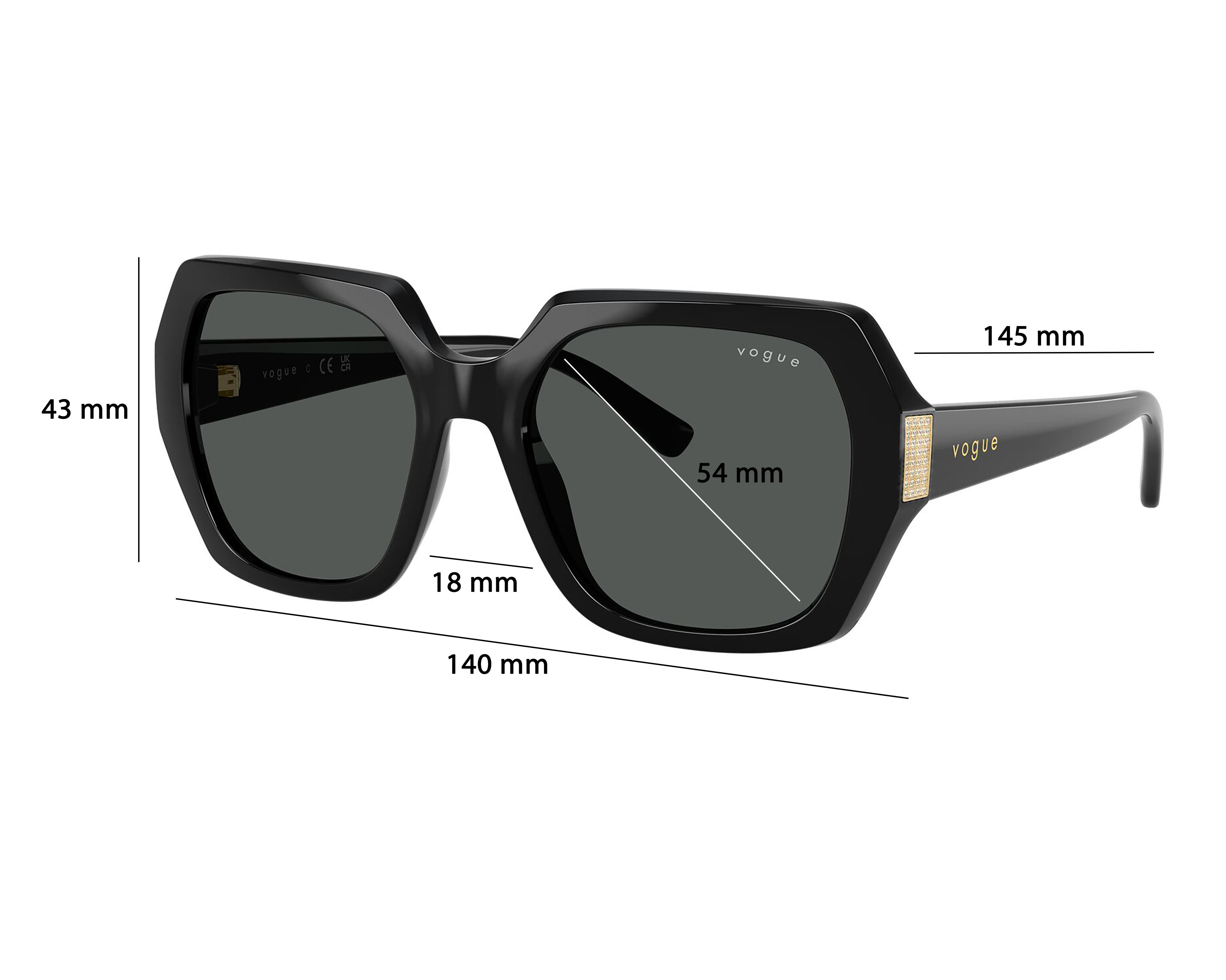 Foto 7 pulgar | Lentes de Sol para Mujer Vogue Cuadrados Negros