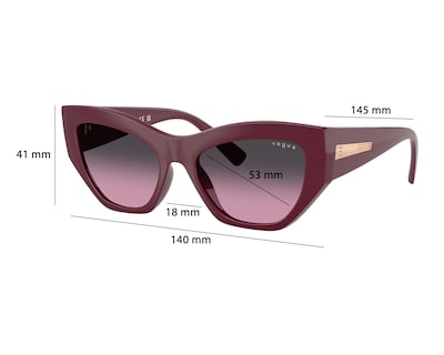 Foto 6 | Lentes de Sol para Mujer Vogue Rectangulares Morados