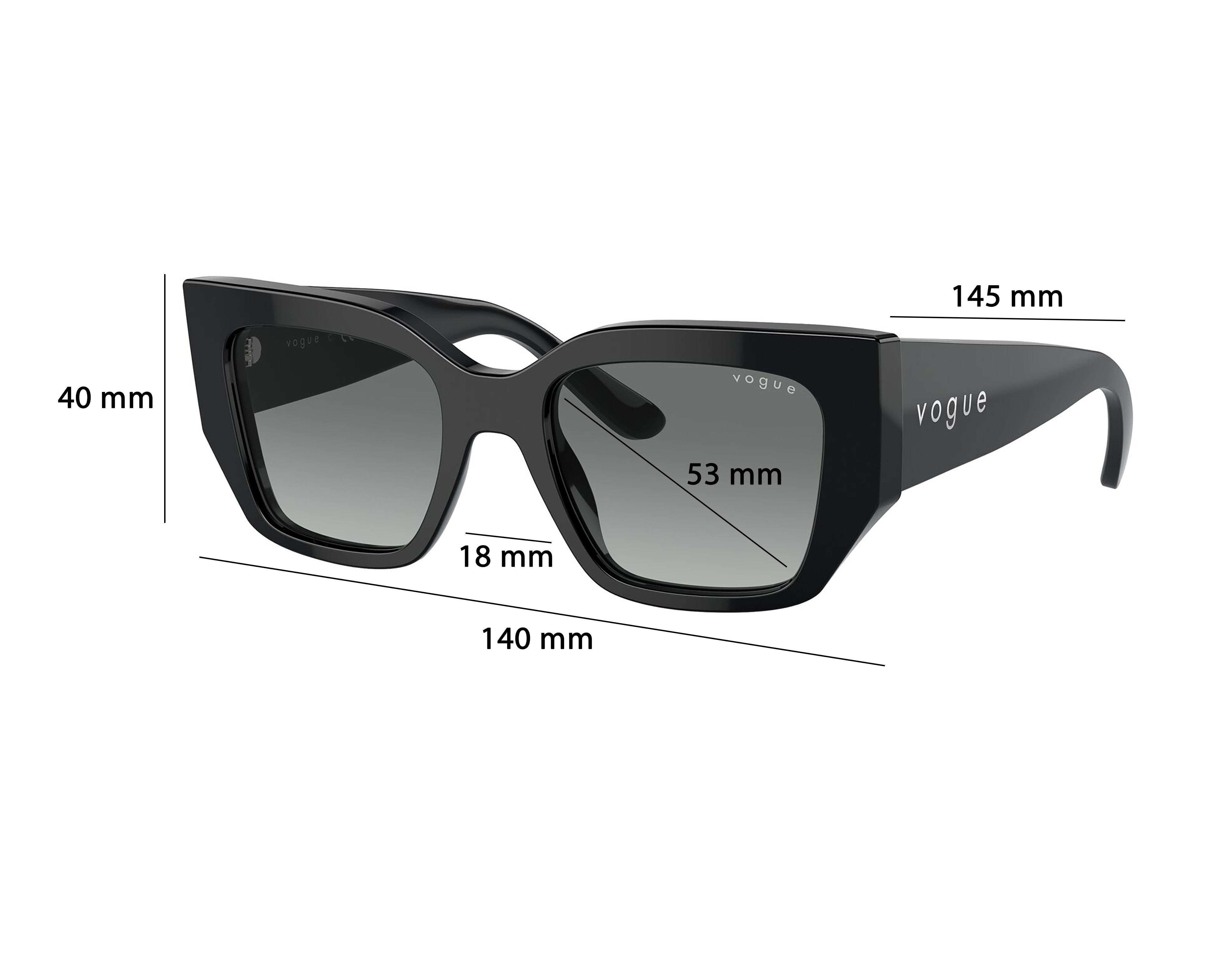 Foto 7 pulgar | Lentes de Sol para Mujer Vogue Rectangular Negro