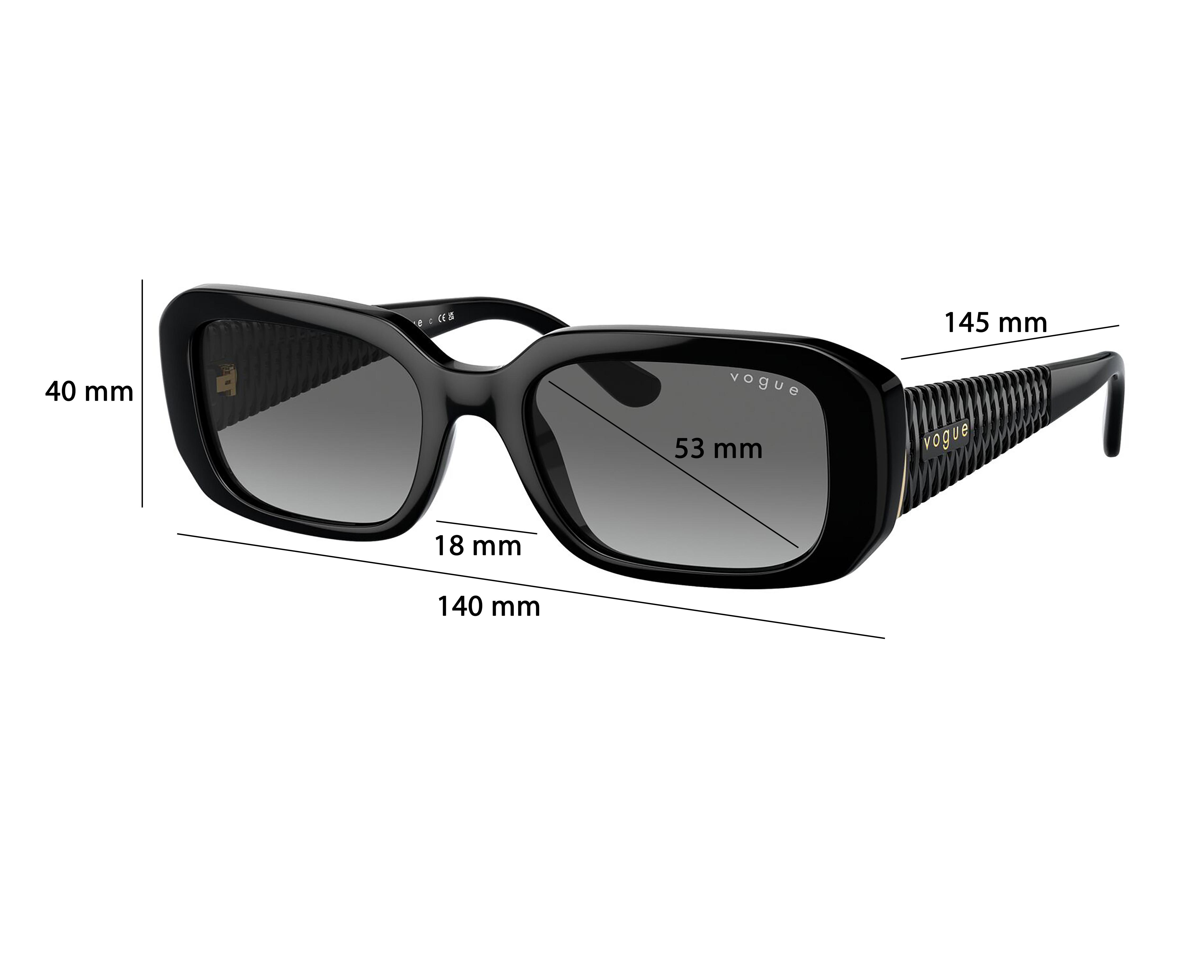 Foto 7 pulgar | Lentes de Sol para Mujer Vogue Rectangulares Negros