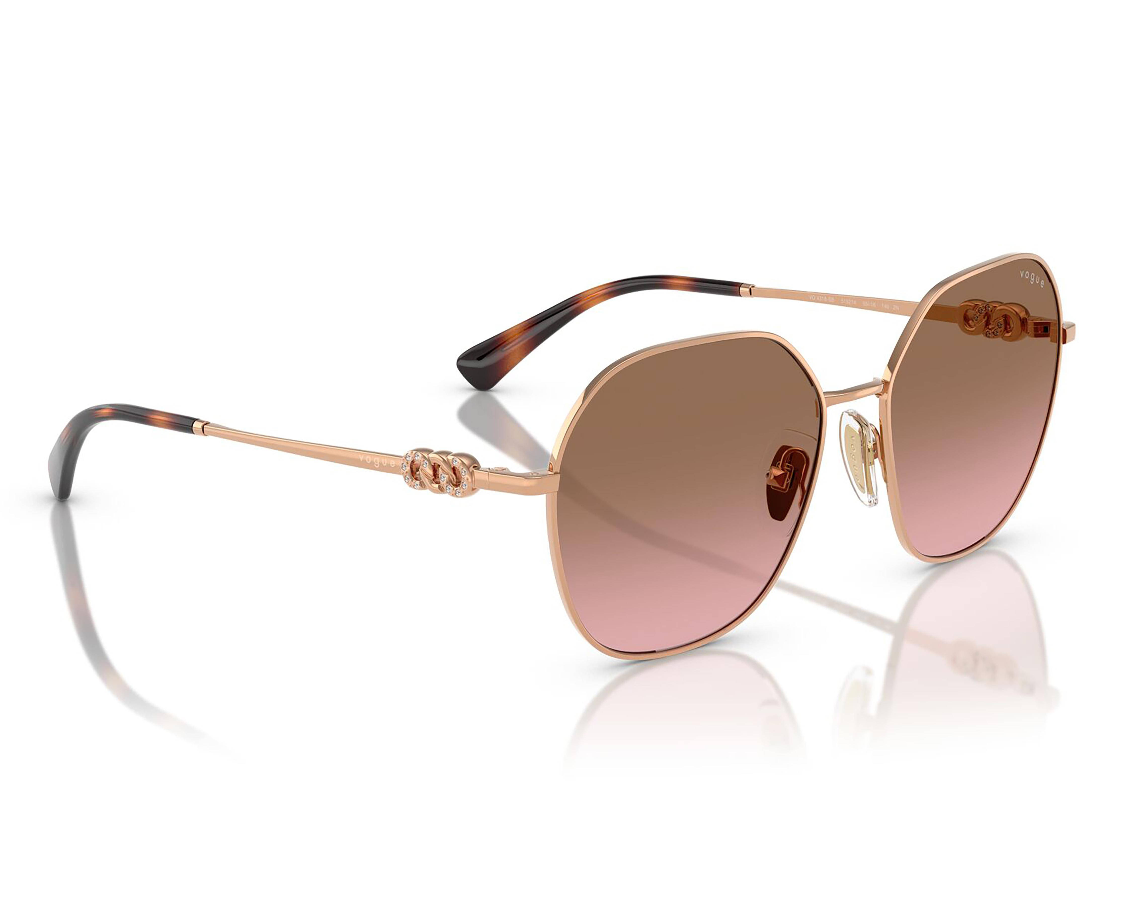 Foto 2 pulgar | Lentes de Sol para Mujer Vogue Redondos Oro Rosa