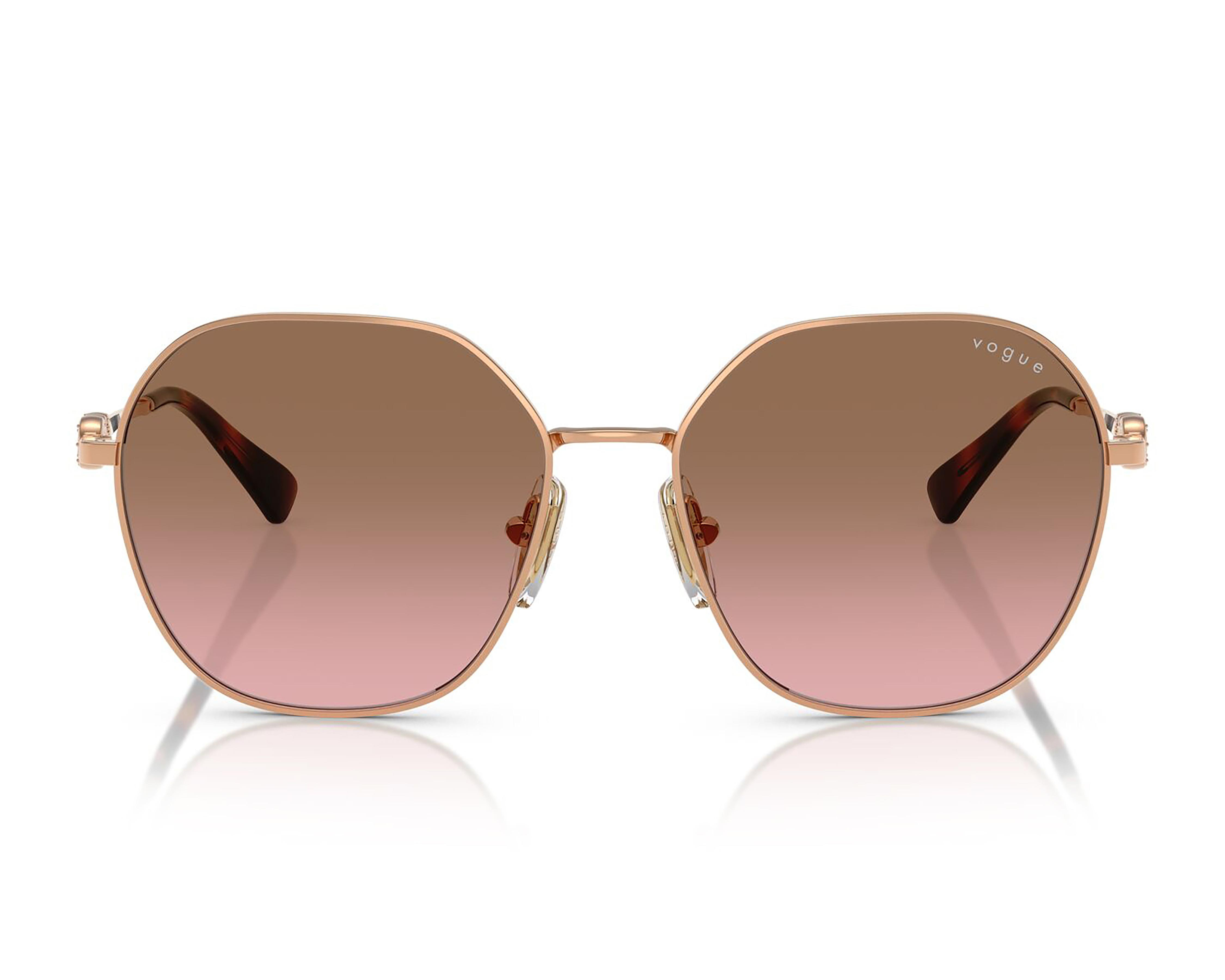Foto 2 | Lentes de Sol para Mujer Vogue Redondos Oro Rosa