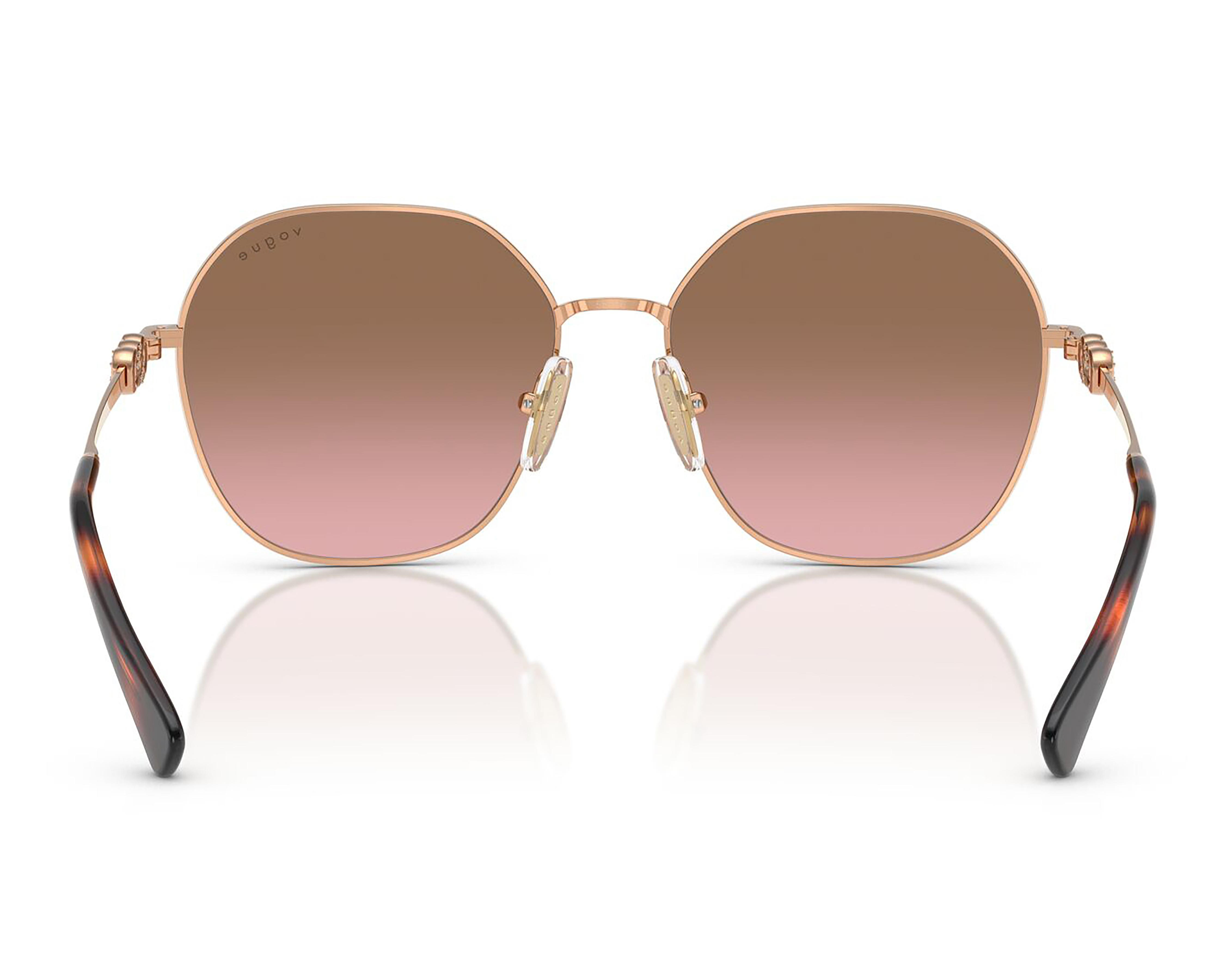 Foto 4 pulgar | Lentes de Sol para Mujer Vogue Redondos Oro Rosa