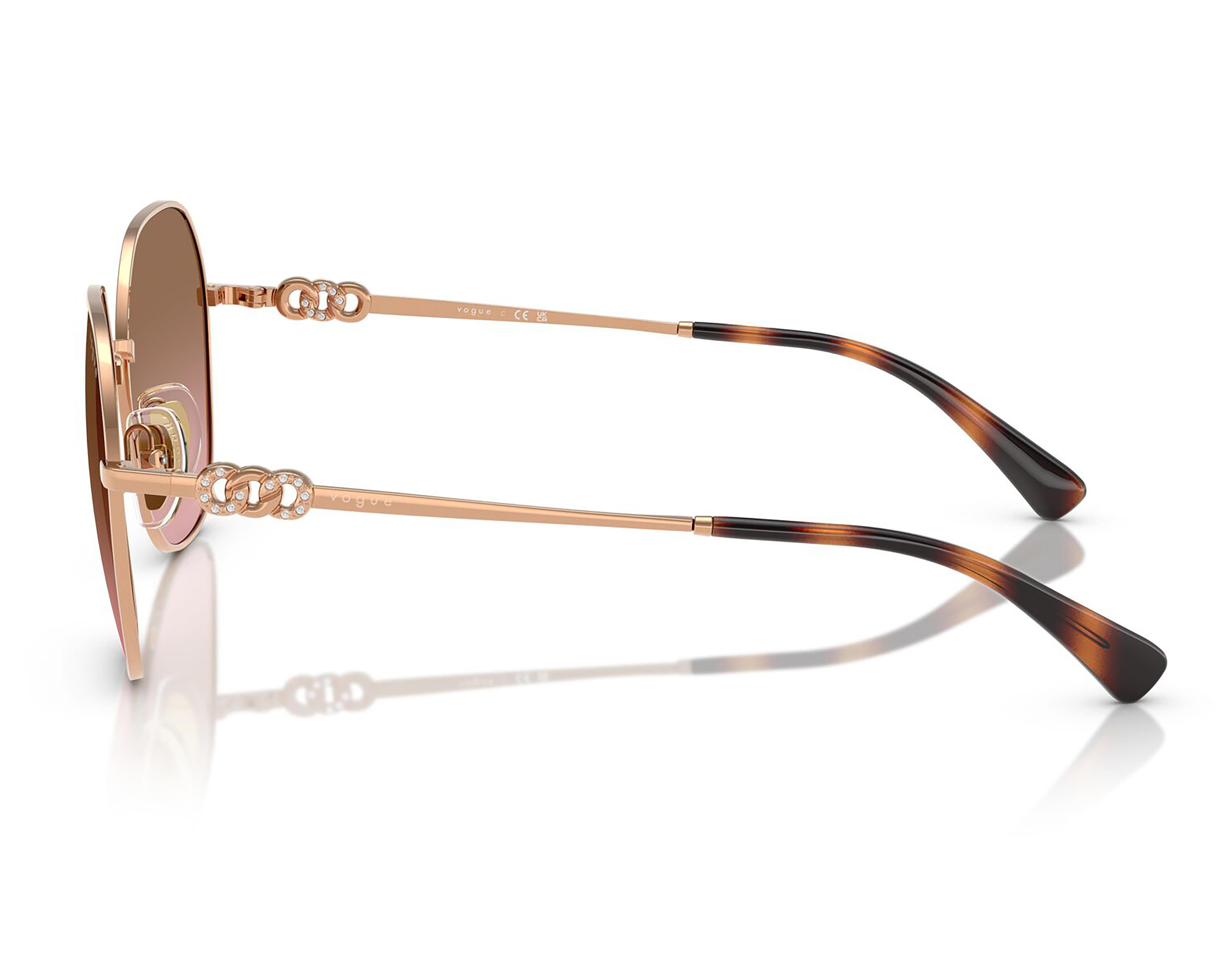 Foto 4 | Lentes de Sol para Mujer Vogue Redondos Oro Rosa
