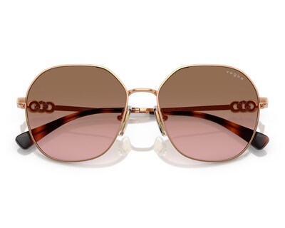 Foto 5 | Lentes de Sol para Mujer Vogue Redondos Oro Rosa