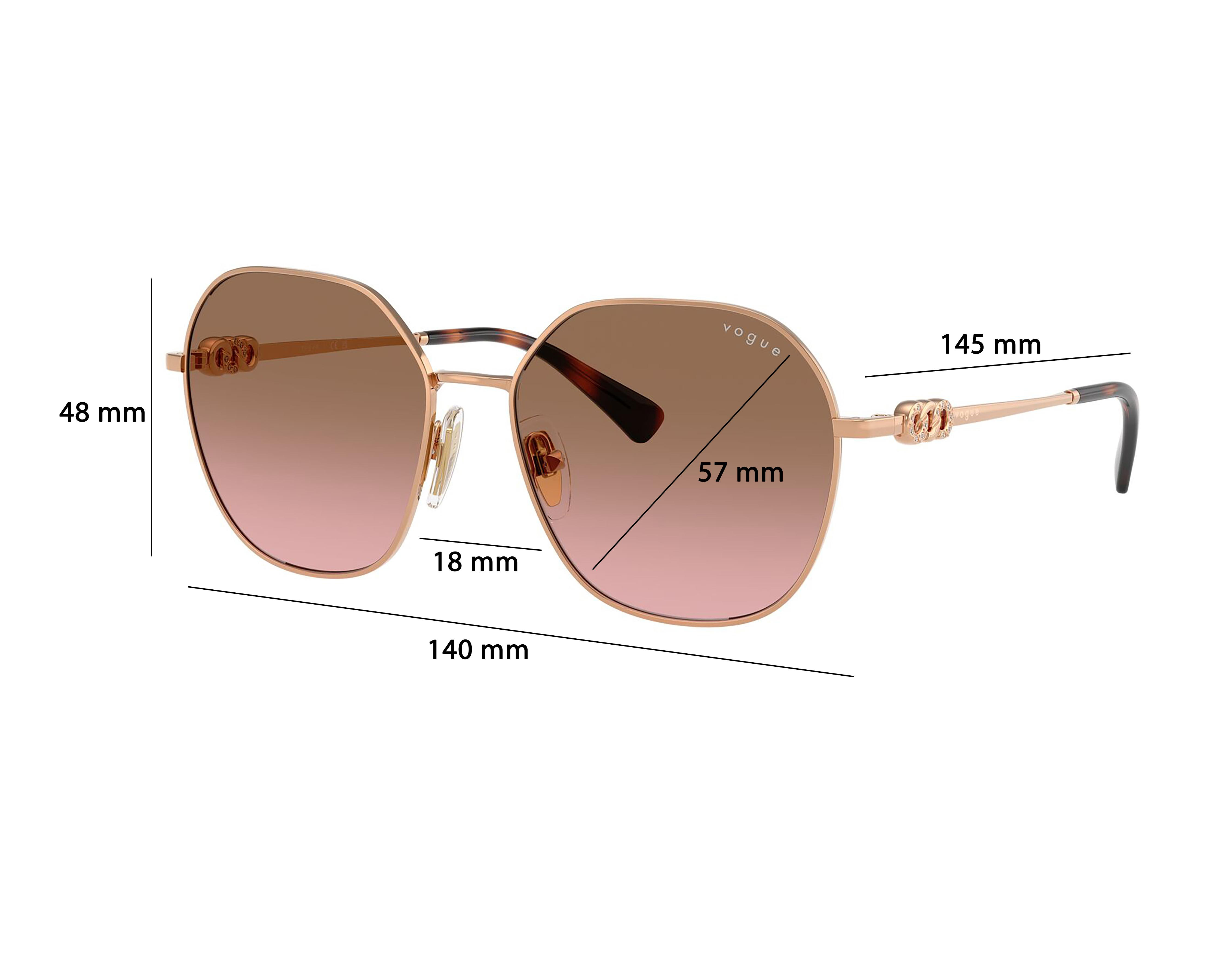 Foto 6 | Lentes de Sol para Mujer Vogue Redondos Oro Rosa