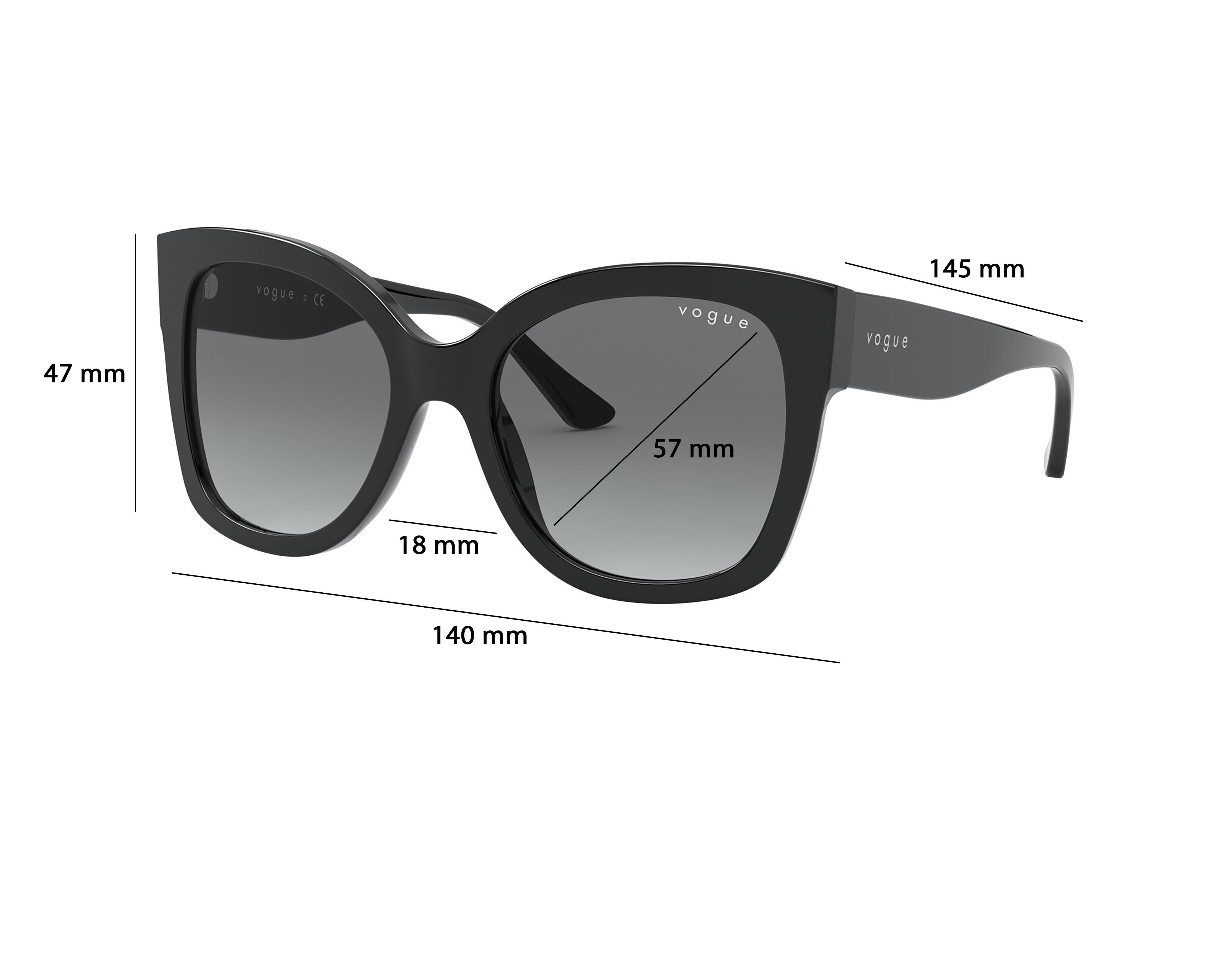 Foto 7 pulgar | Lentes de Sol para Mujer Vogue Redondos Negro