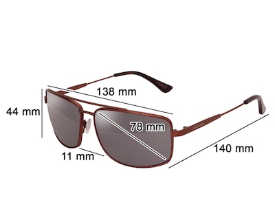 Foto 4 | Lentes de Sol para Hombre Dockers Rectangulares Bronce