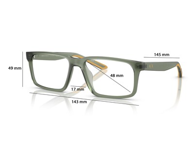Foto 5 | Armazón Oftálmico para Hombre Armani Exchange Rectangular Gris