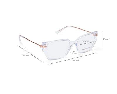 Foto 7 | Armazón Oftálmico para Mujer Michael Kors Rectangular Transparente