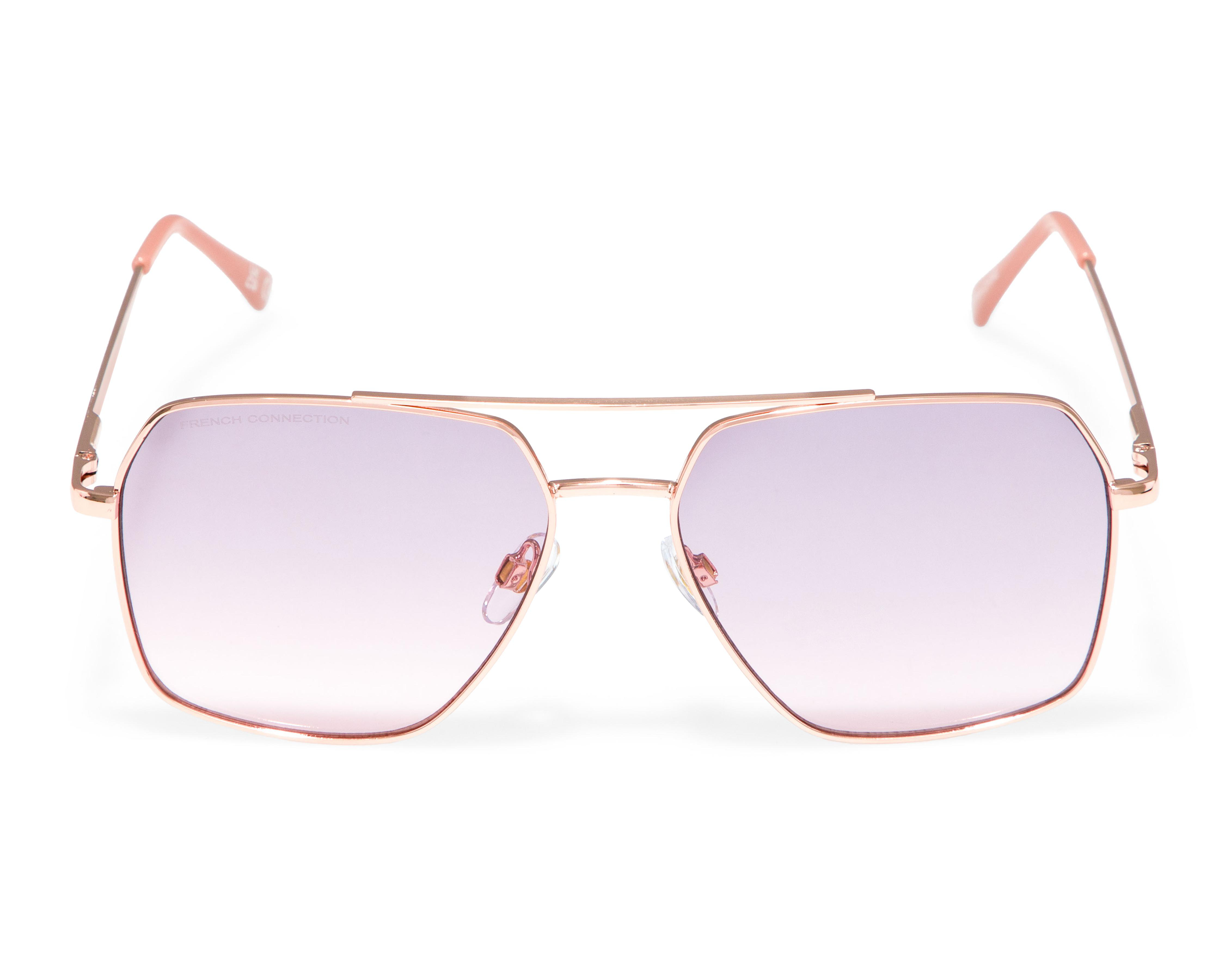 Foto 2 | Lentes de Sol para Mujer French Connection Aviador Oro Rosa