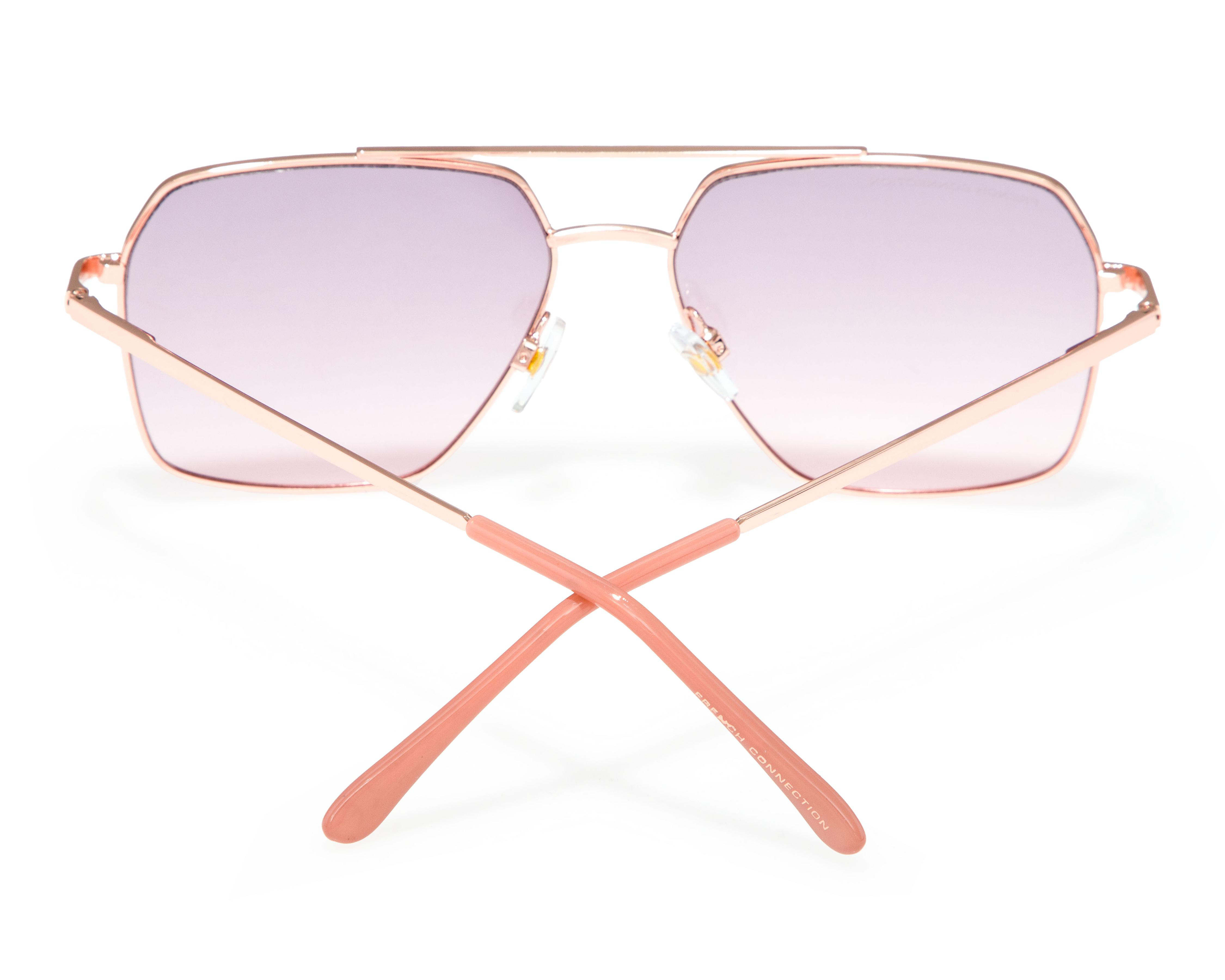Foto 4 pulgar | Lentes de Sol para Mujer French Connection Aviador Oro Rosa