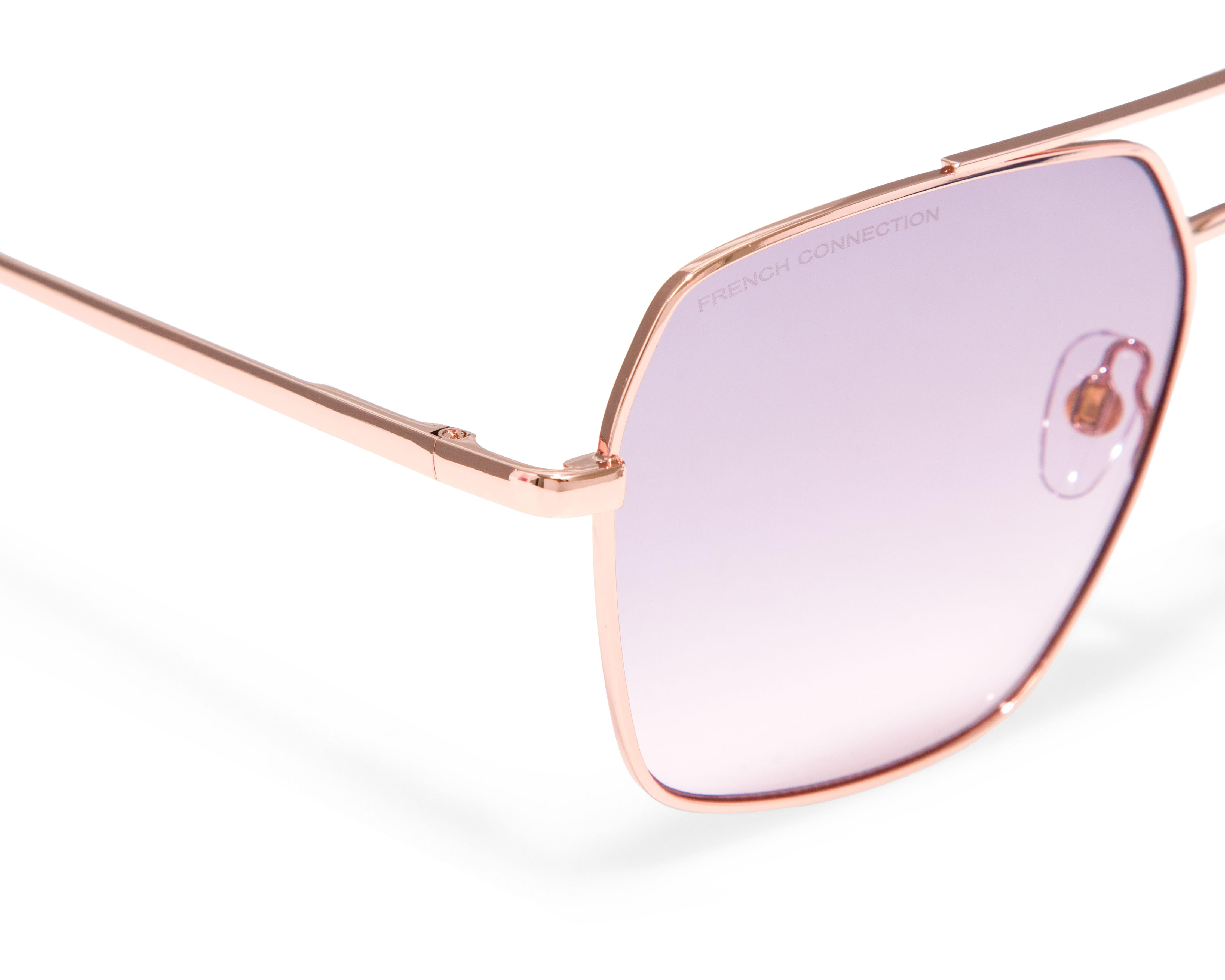 Foto 5 pulgar | Lentes de Sol para Mujer French Connection Aviador Oro Rosa