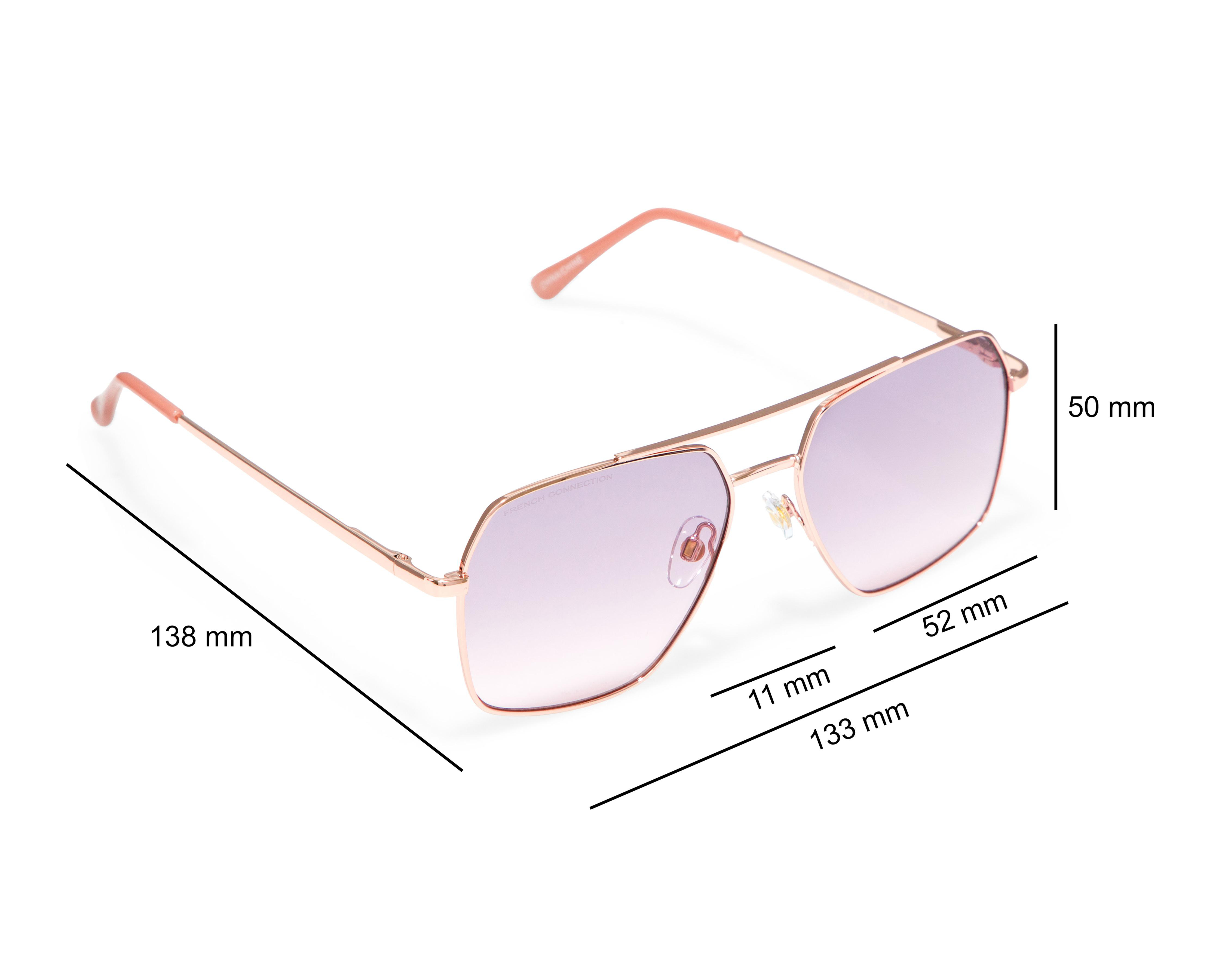 Foto 5 | Lentes de Sol para Mujer French Connection Aviador Oro Rosa