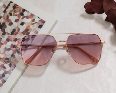 Foto 6 | Lentes de Sol para Mujer French Connection Aviador Oro Rosa