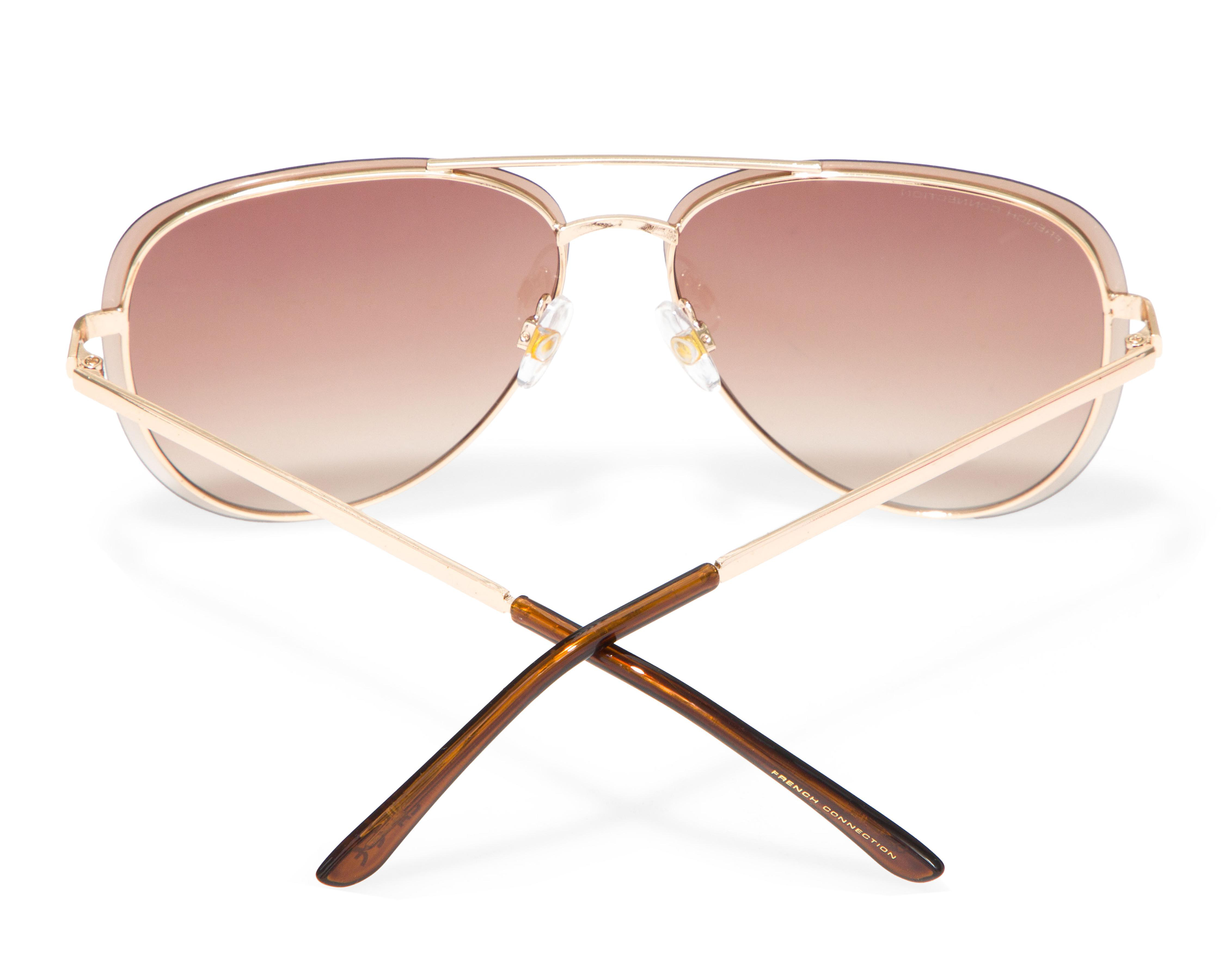Foto 4 pulgar | Lentes de Sol para Mujer French Connection Aviador 52198FCUBRN Dorado