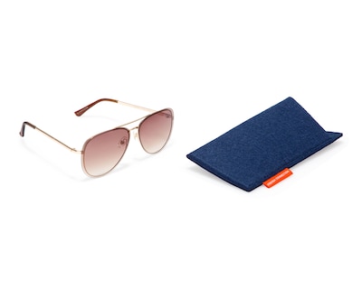 Foto 5 | Lentes de Sol para Mujer French Connection Aviador 52198FCUBRN Dorado