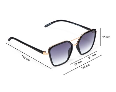 Foto 6 | Lentes de Sol para Mujer French Connection Aviador Negros