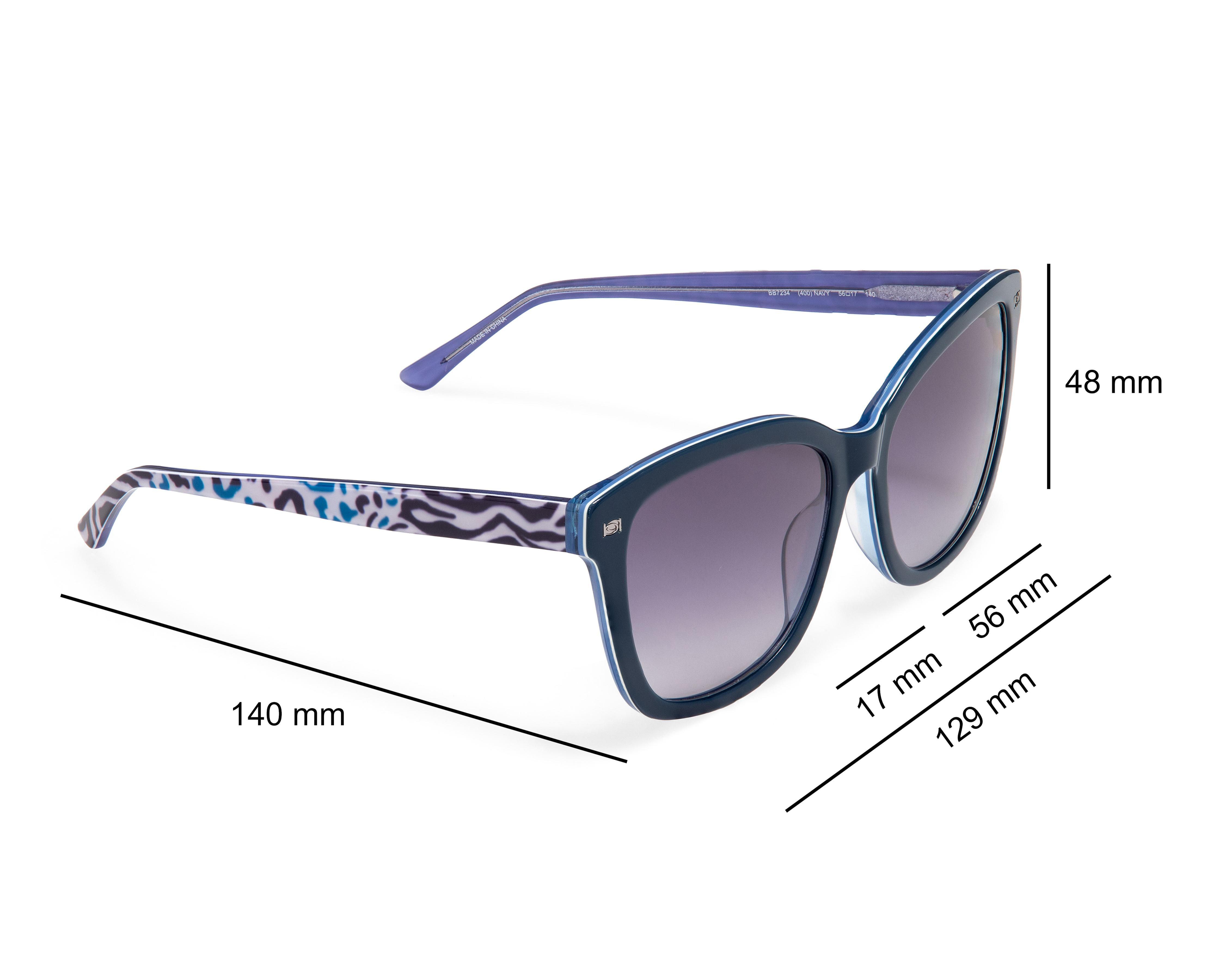 Foto 8 pulgar | Lentes de Sol para Mujer Bebe Rectangulares Azules