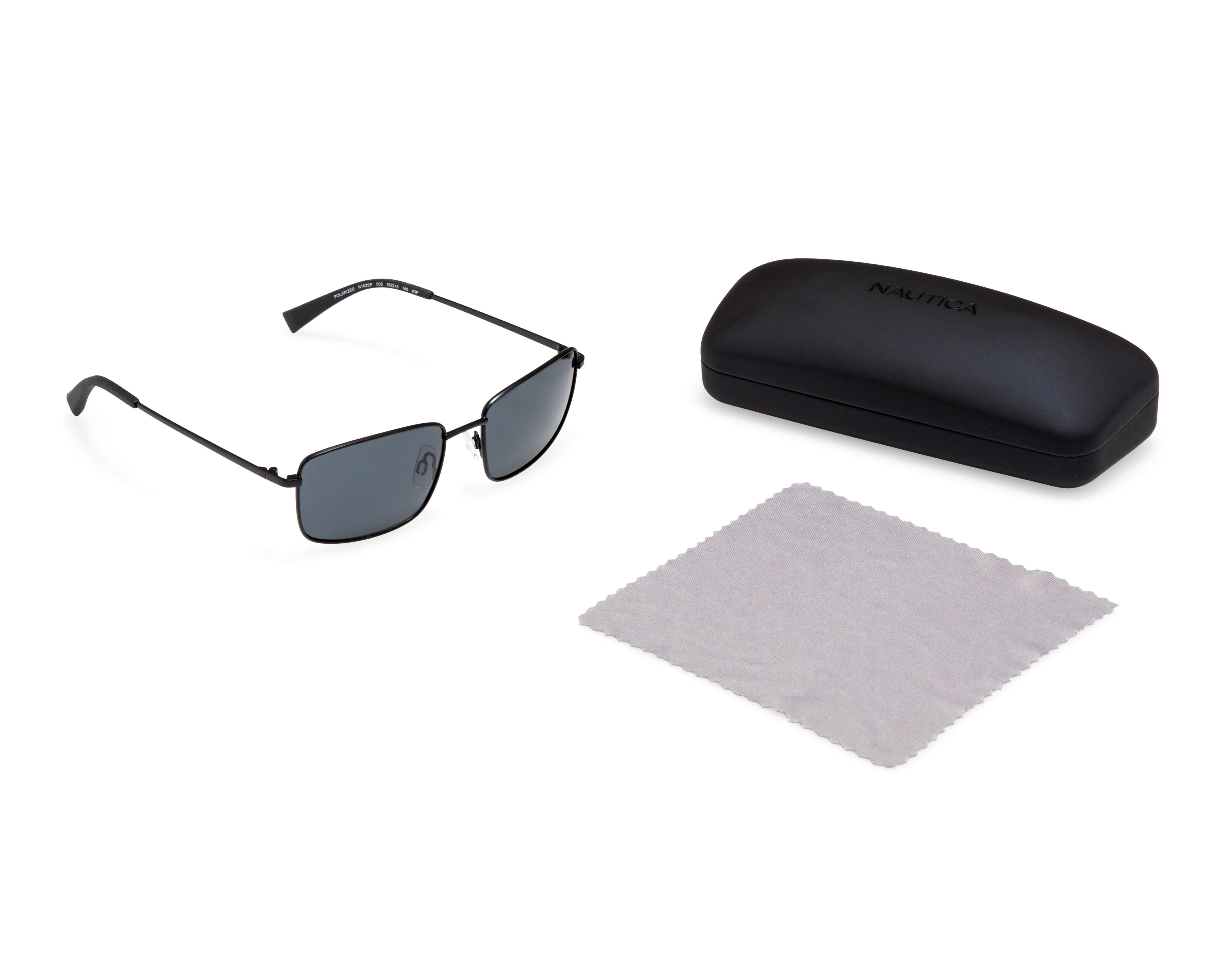 Foto 6 pulgar | Lentes de Sol para Hombre Nautica Rectangulares Negros