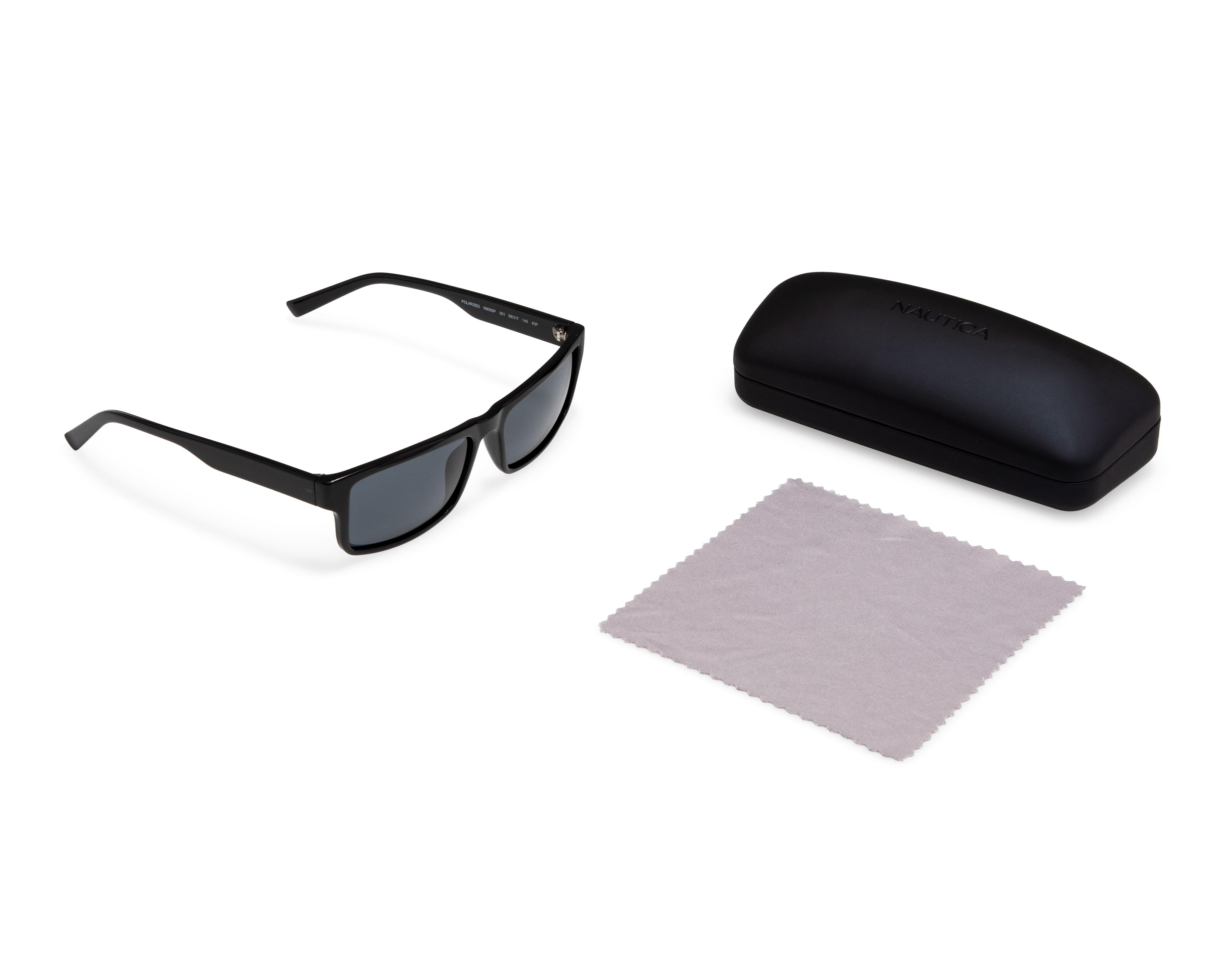 Foto 6 pulgar | Lentes de Sol para Hombre Nautica Rectangulares Negros