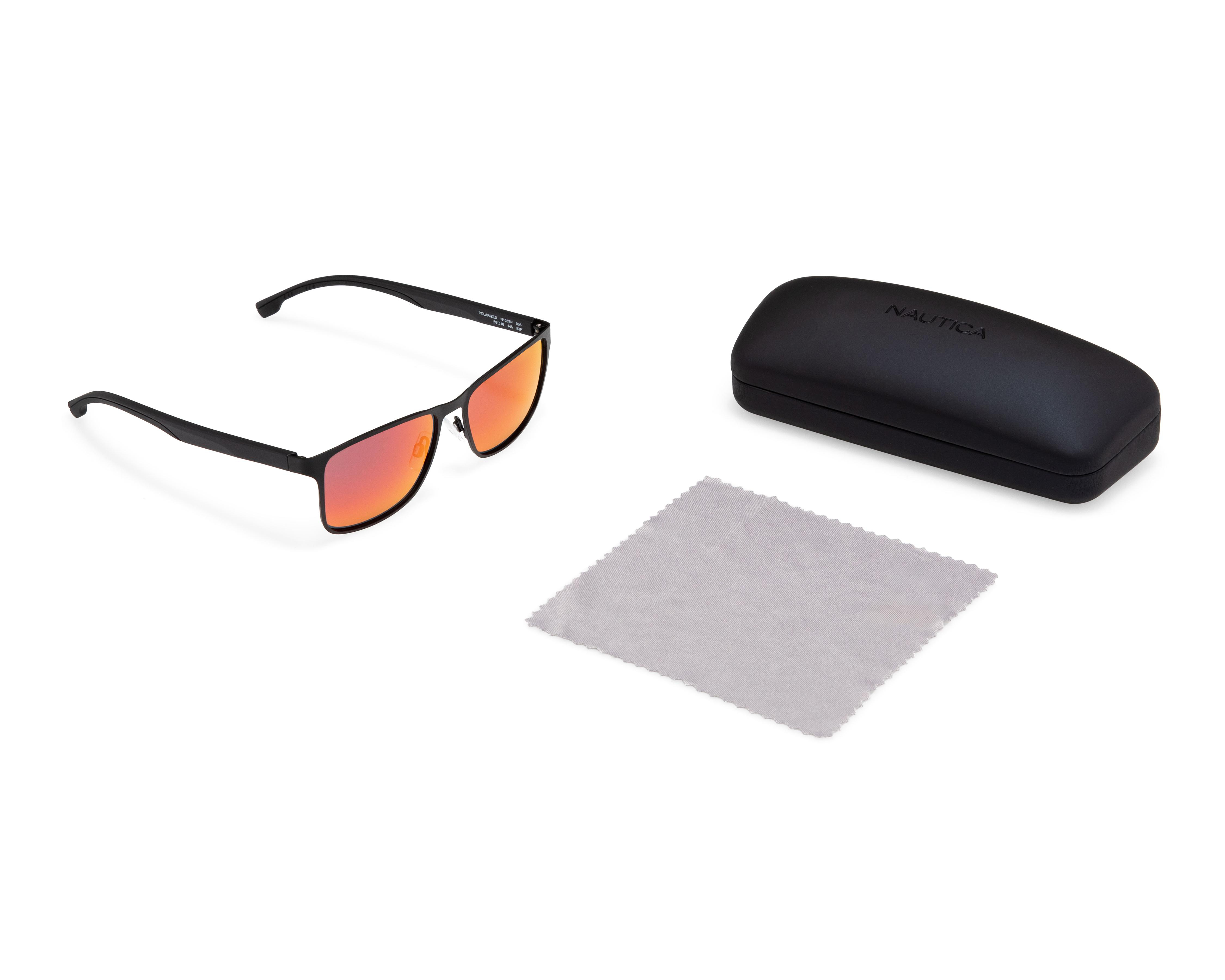Foto 6 pulgar | Lentes de Sol para Hombre Nautica Rectangulares Negros