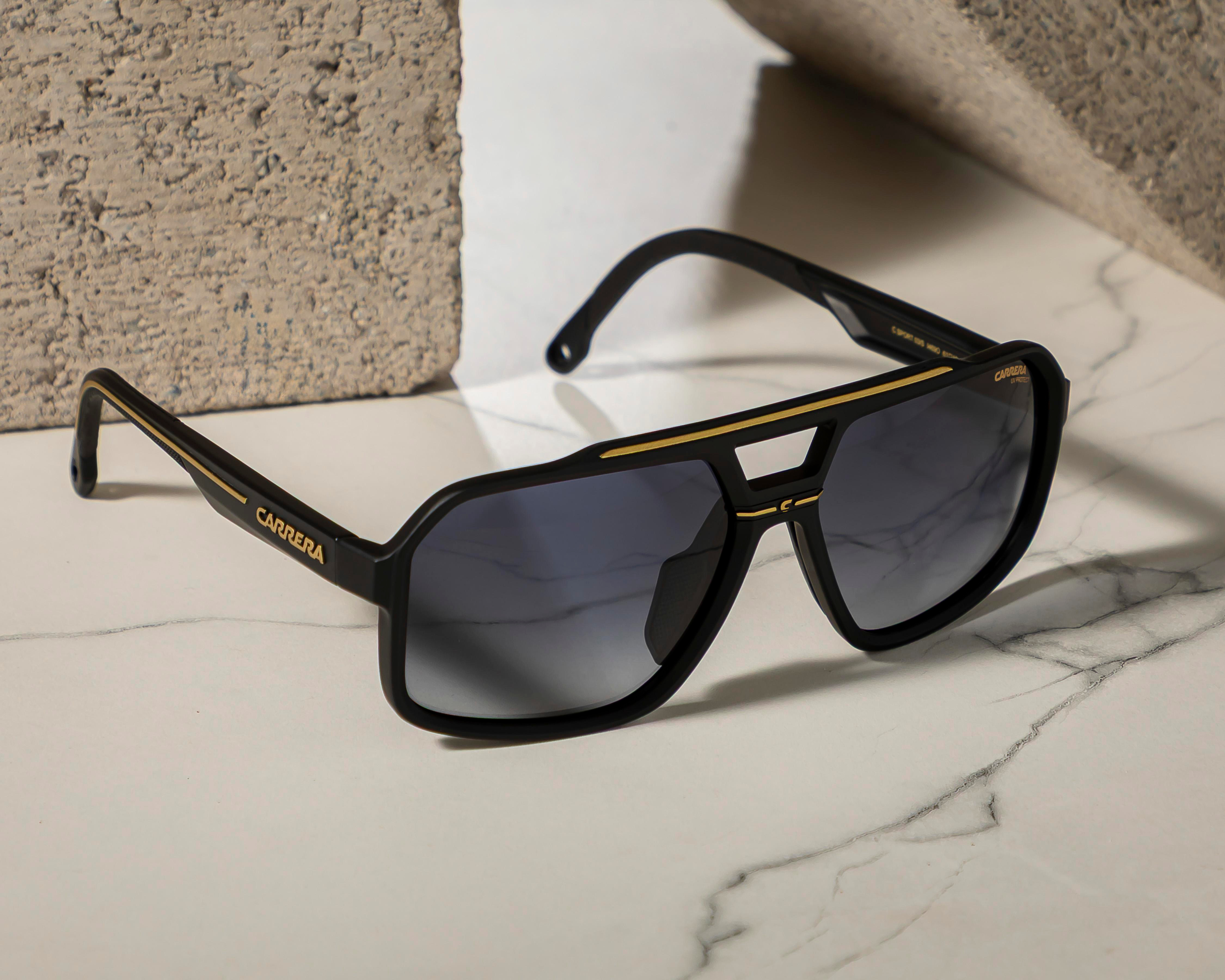 Foto 7 pulgar | Lentes de Sol para Hombre Carrera Cuadrados Sport Negros