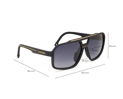 Foto 7 | Lentes de Sol para Hombre Carrera Cuadrados Sport Negros