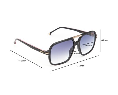 Foto 7 | Lentes de Sol para Hombre Carrera Cuadrados Negros