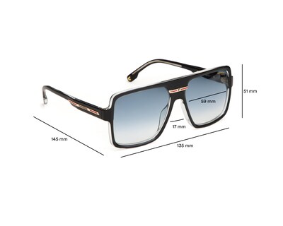 Foto 7 | Lentes de Sol para Hombre Carrera Cuadrados Victory Negros