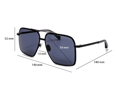 Foto 6 | Lentes de Sol Unisex All Saint Aviador 07008 Negros