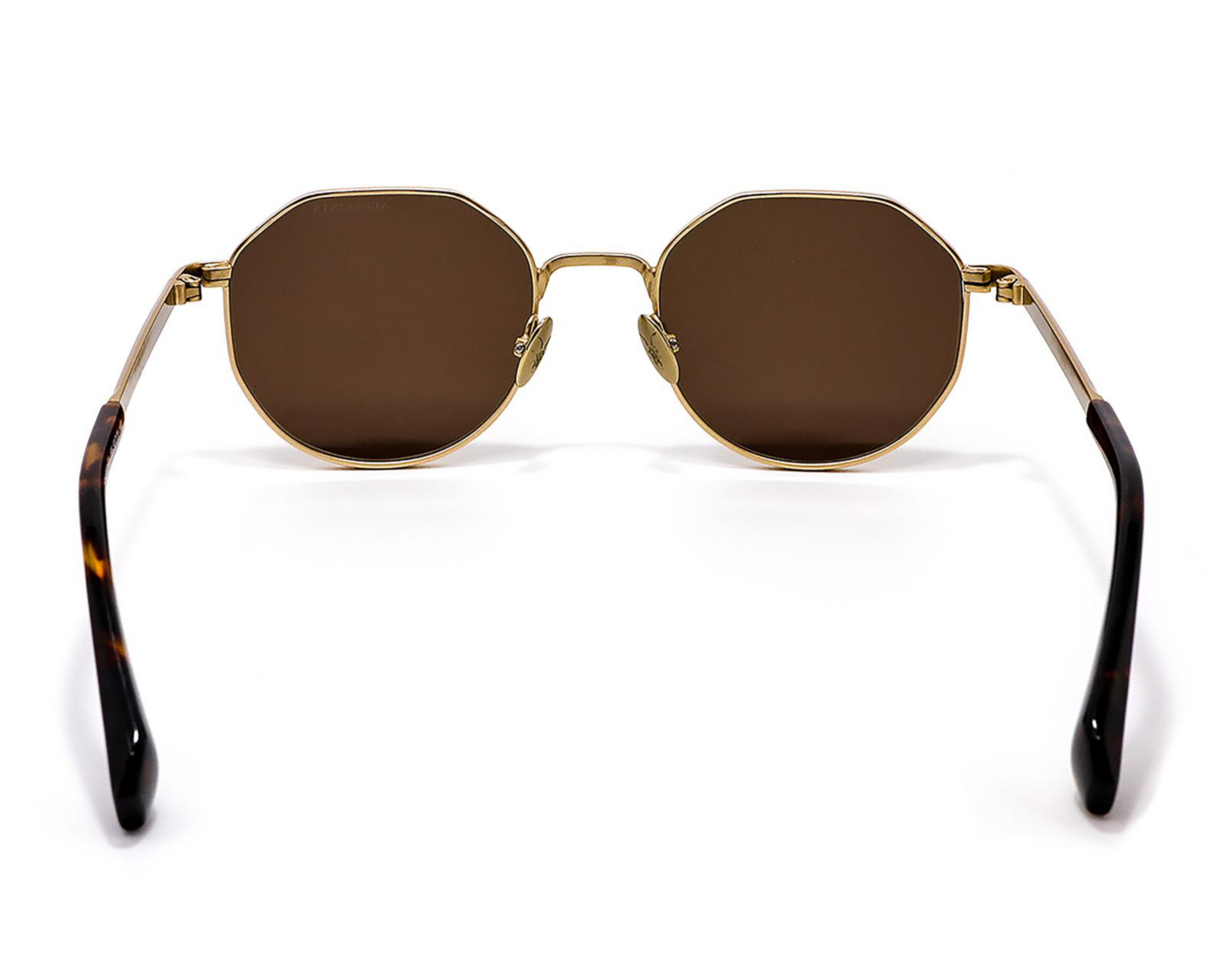 Foto 4 pulgar | Lente de Sol Unisex All Saints Redondos 07009 Oro