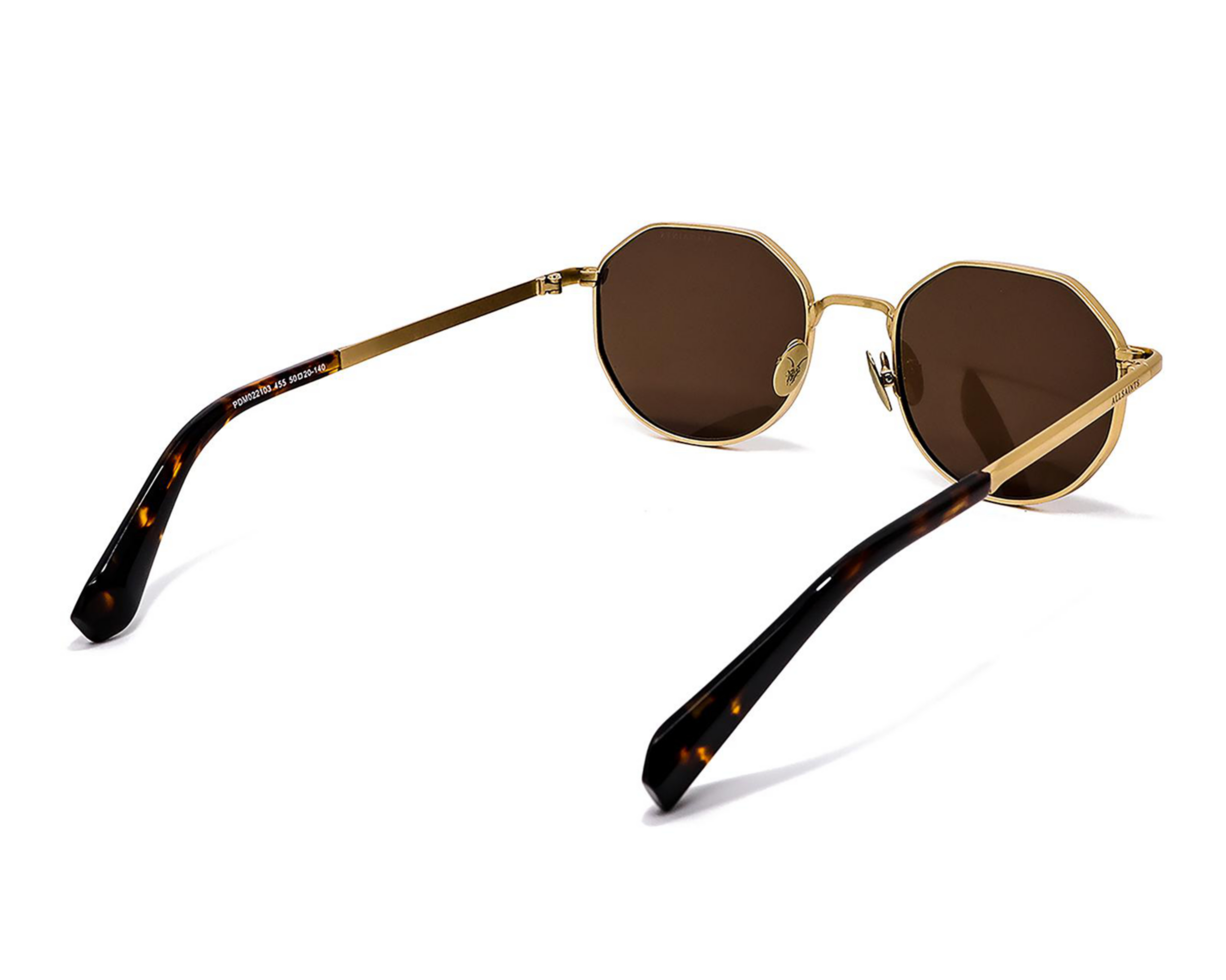 Foto 5 pulgar | Lente de Sol Unisex All Saints Redondos 07009 Oro