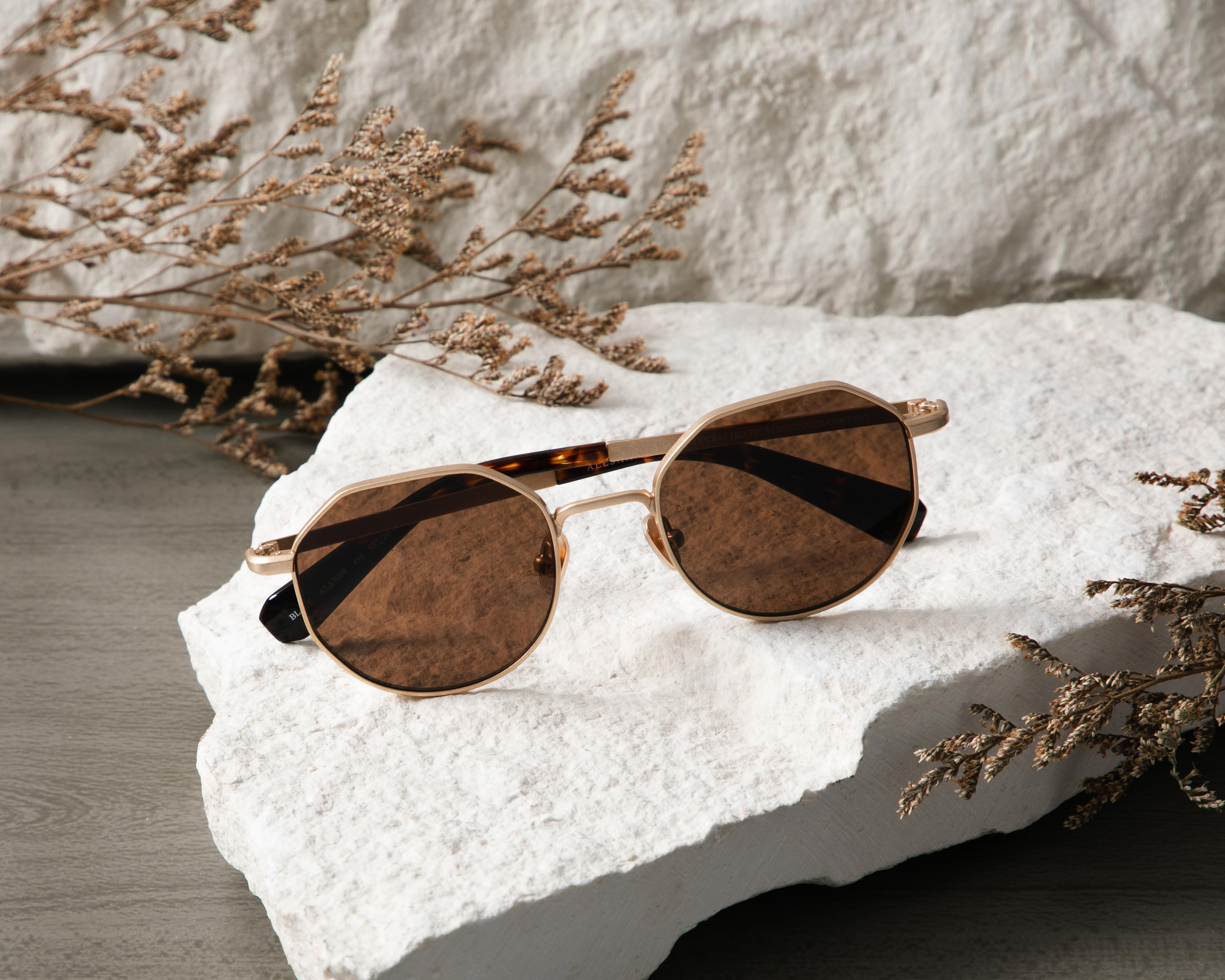 Foto 6 pulgar | Lente de Sol Unisex All Saints Redondos 07009 Oro