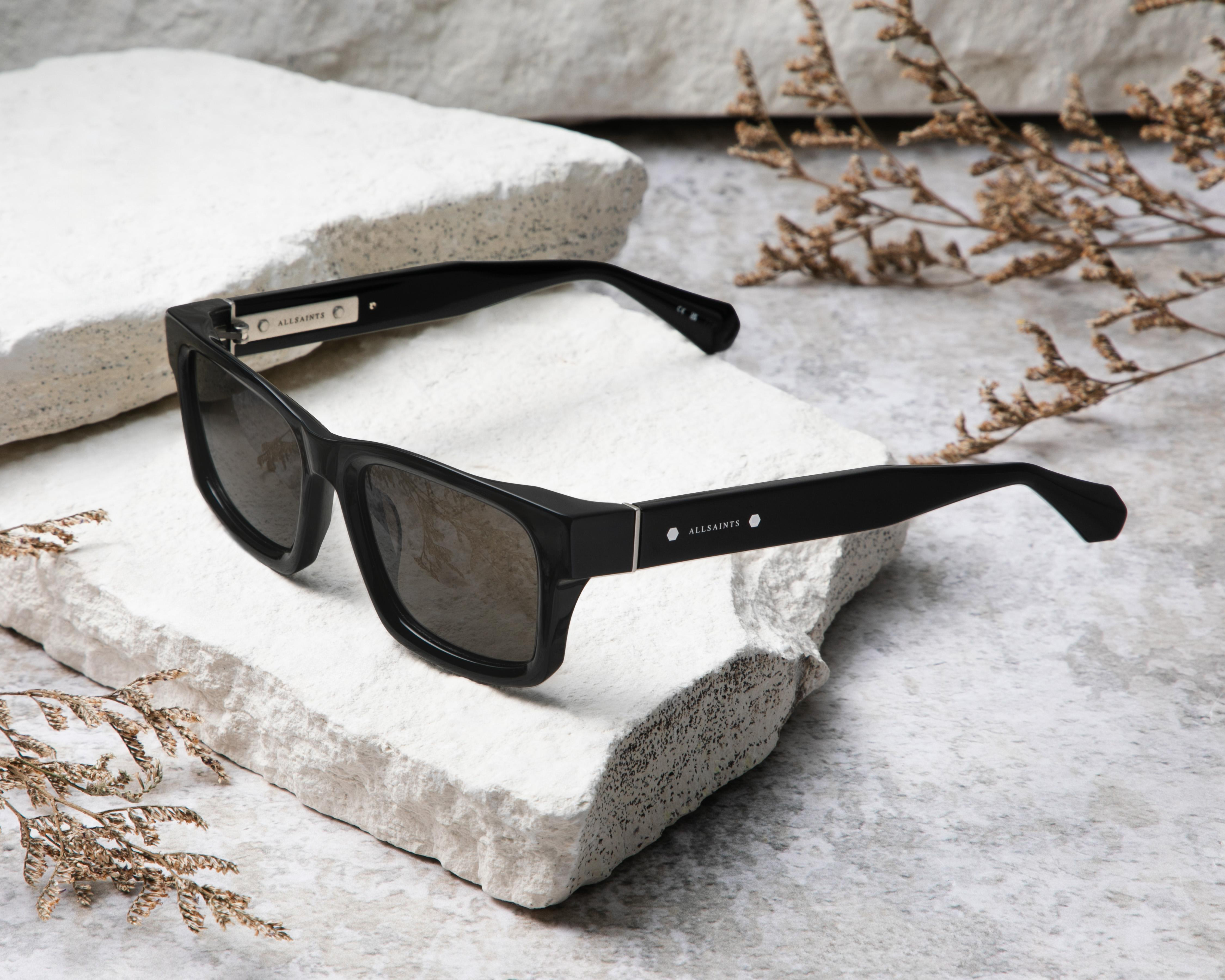 Foto 6 pulgar | Lentes de Sol Unisex All Saints Cuadrados 05015 Negros