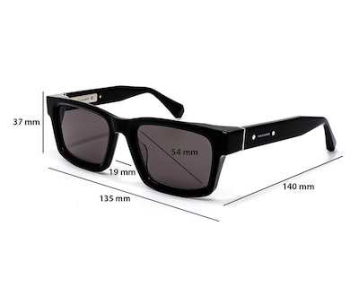 Foto 6 | Lentes de Sol Unisex All Saints Cuadrados 05015 Negros
