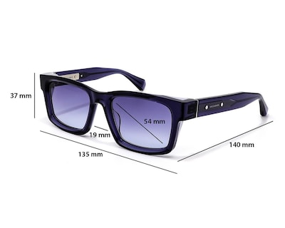 Foto 6 | Lentes de Sol Unisex All Saint Cuadrados Azules
