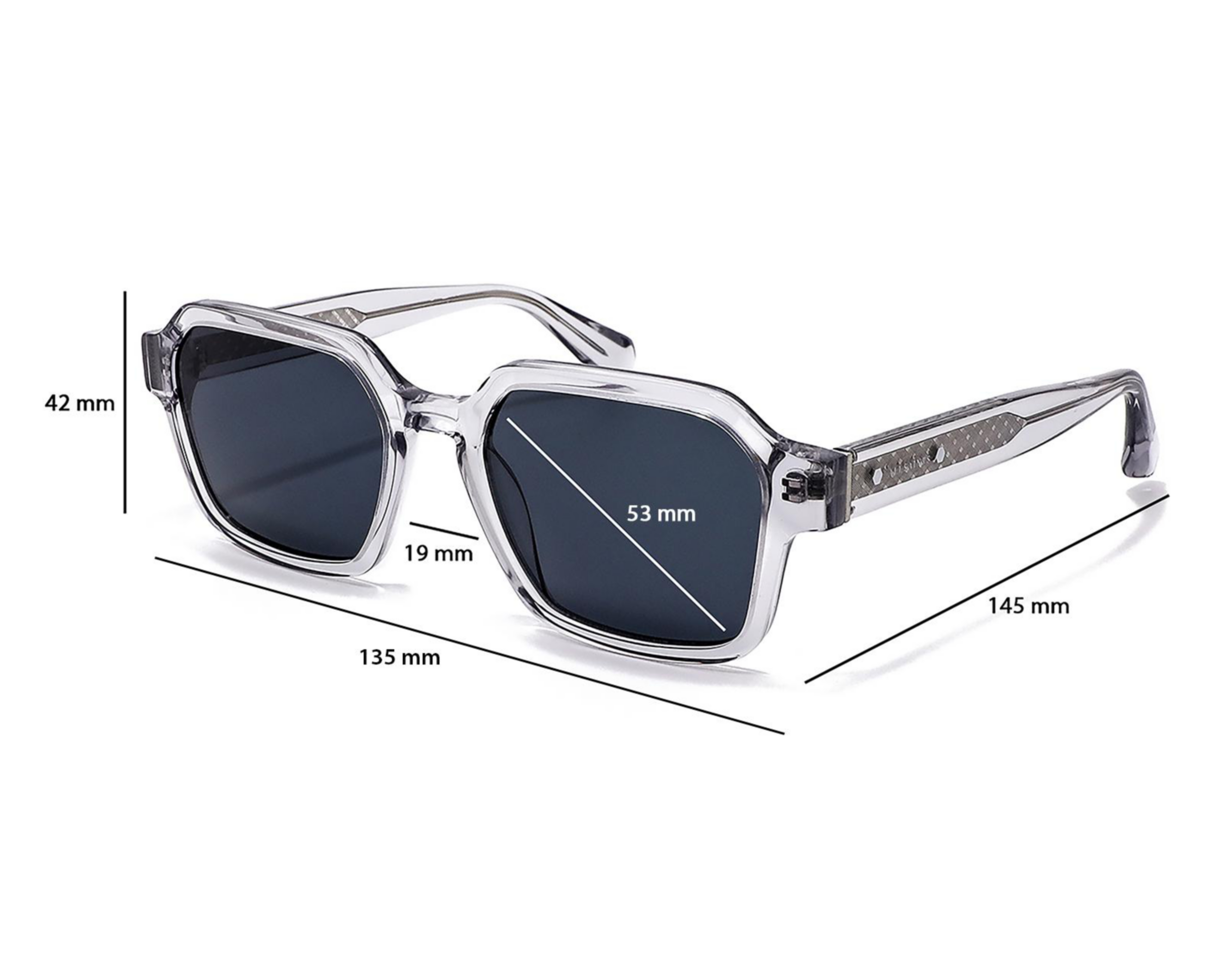 Foto 6 | Lentes de Sol para Hombre All Saints Cuadrados Grises
