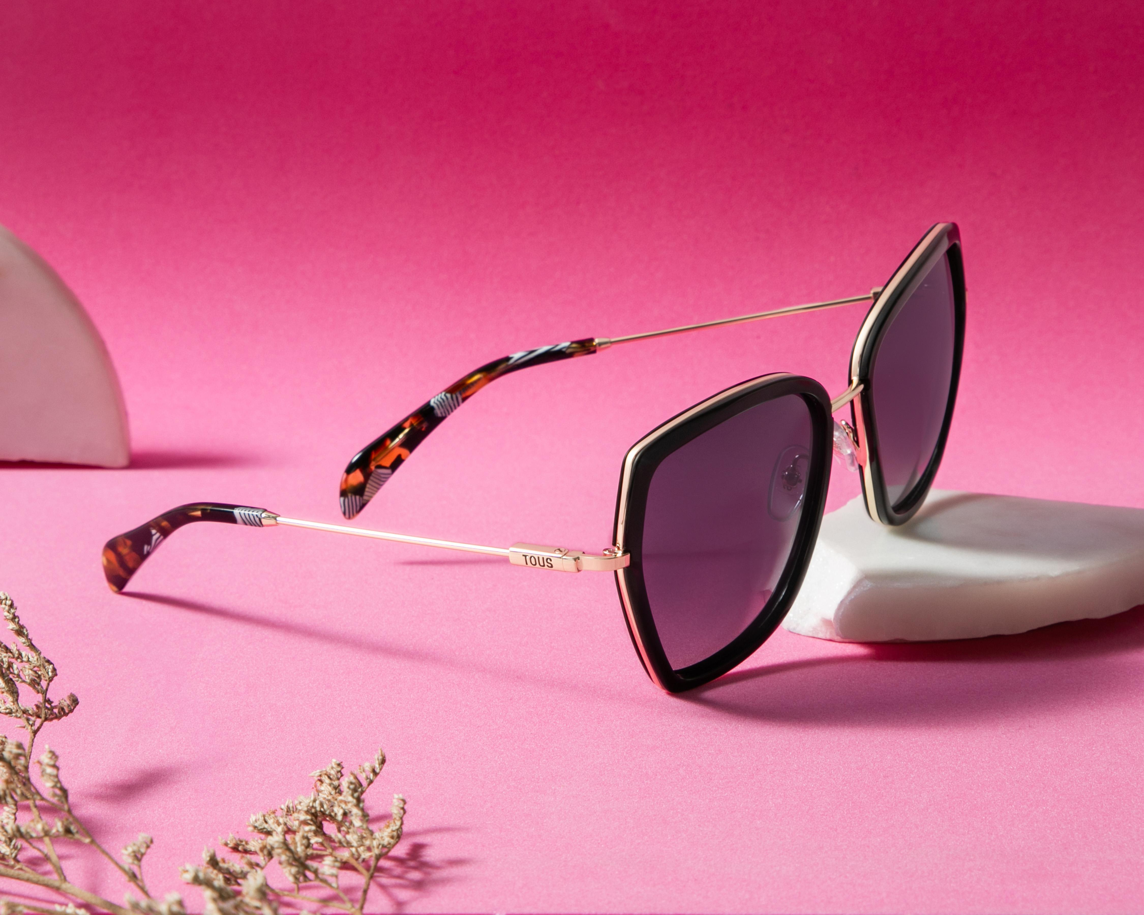 Foto 6 pulgar | Lentes de Sol para Mujer Tous Cuadrados Oro Rosa