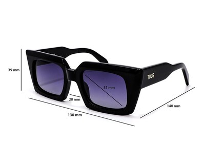 Foto 5 | Lentes de Sol para Mujer Tous Cuadrados 00C96 Negro