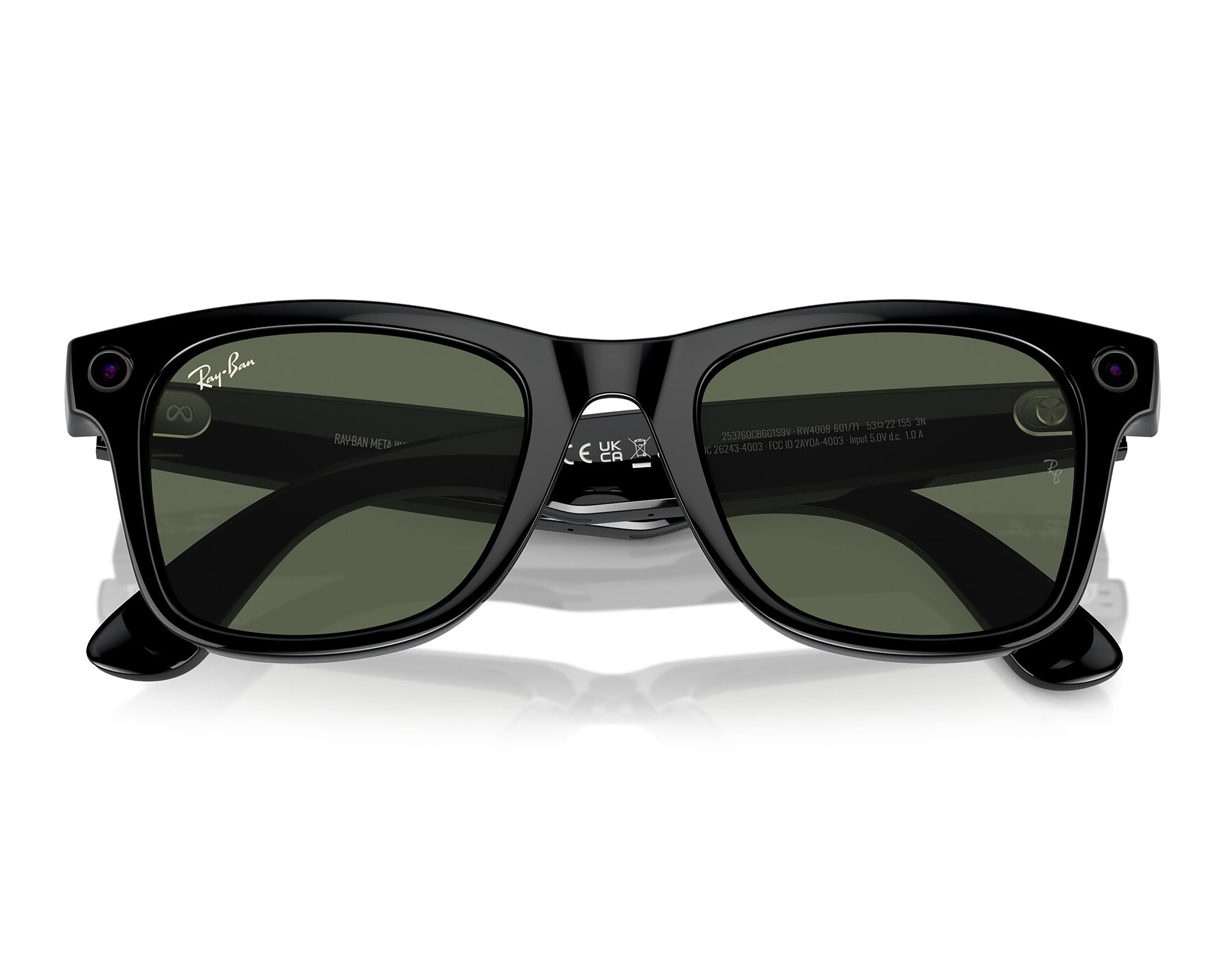 Foto 5 pulgar | Ray-Ban Meta Wayfarer Negro Mate Solares