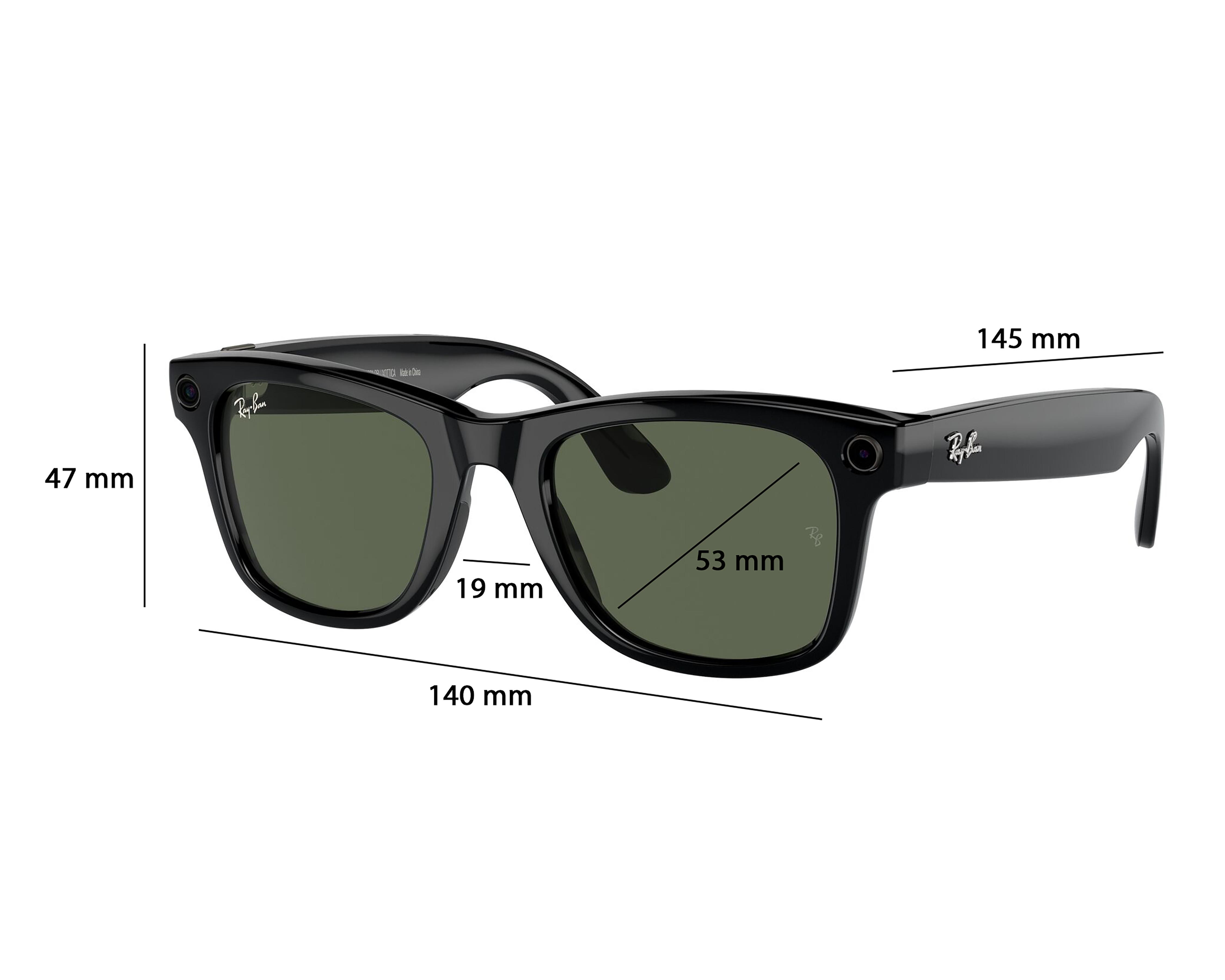Foto 7 pulgar | Ray-Ban Meta Wayfarer Negro Mate Solares