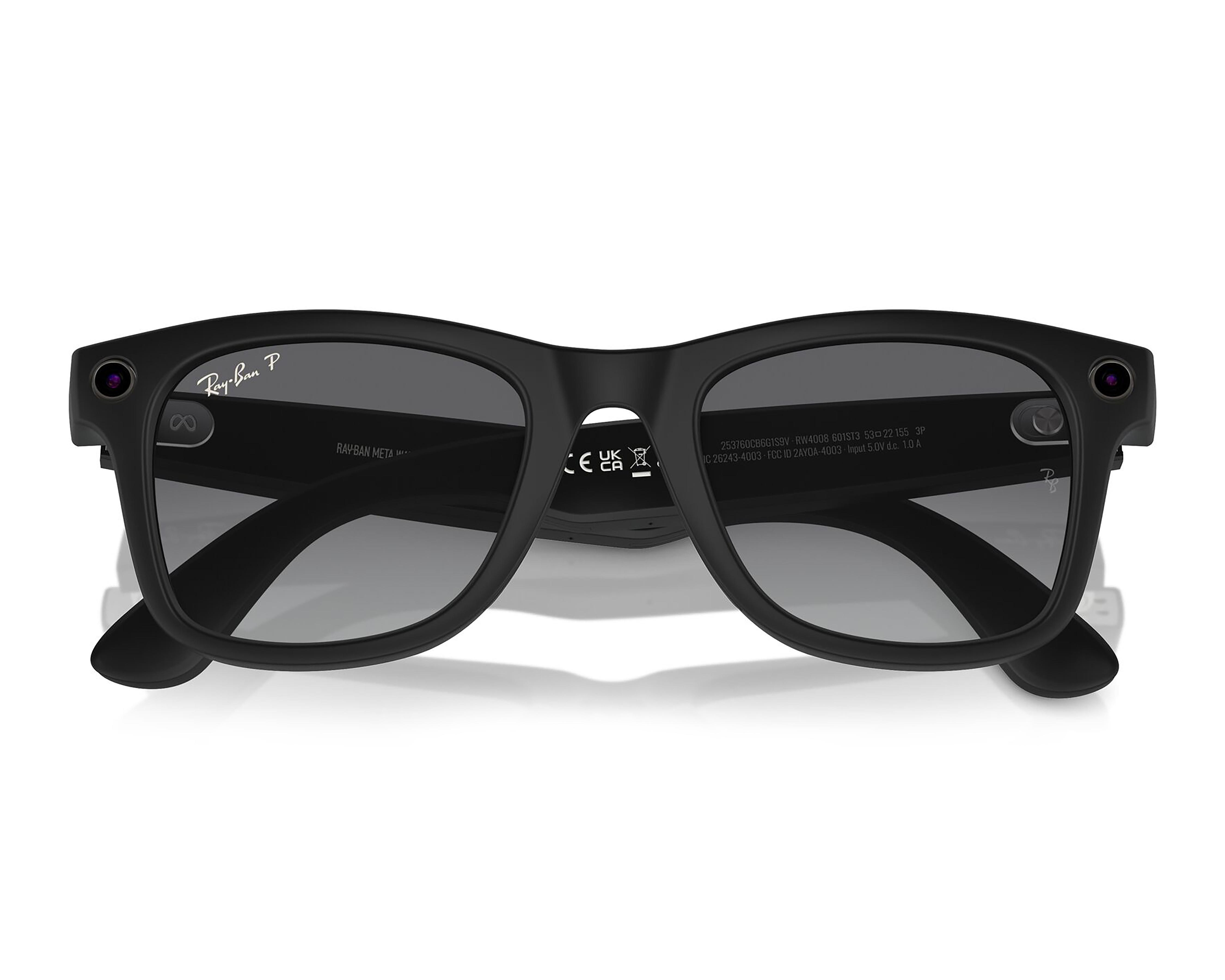 Foto 6 pulgar | Preventa Ray-Ban Meta Wayfarer Negro Mate Polarizados