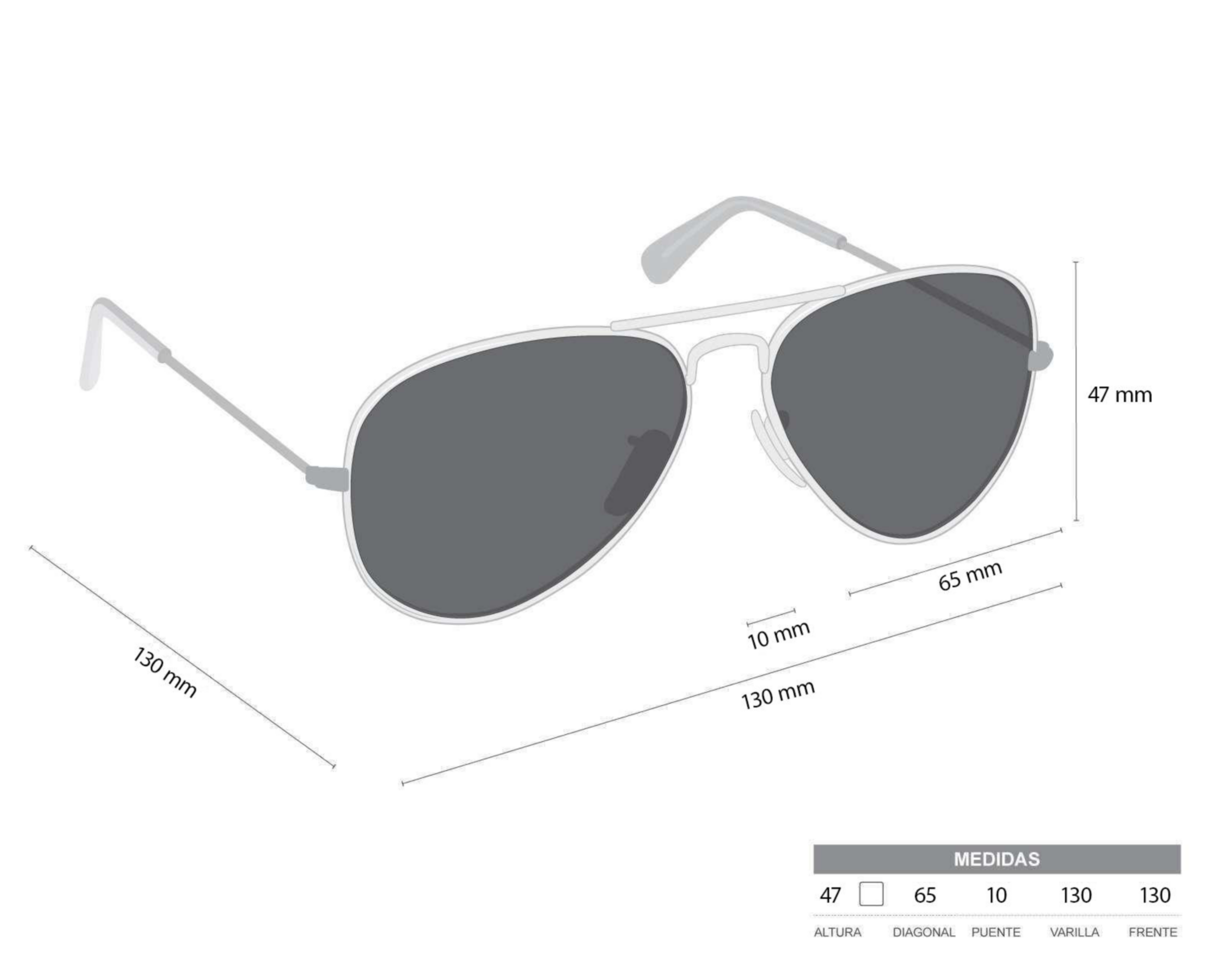 Foto 8 | Lentes de Sol Rayban Aviador RB3025 Negros