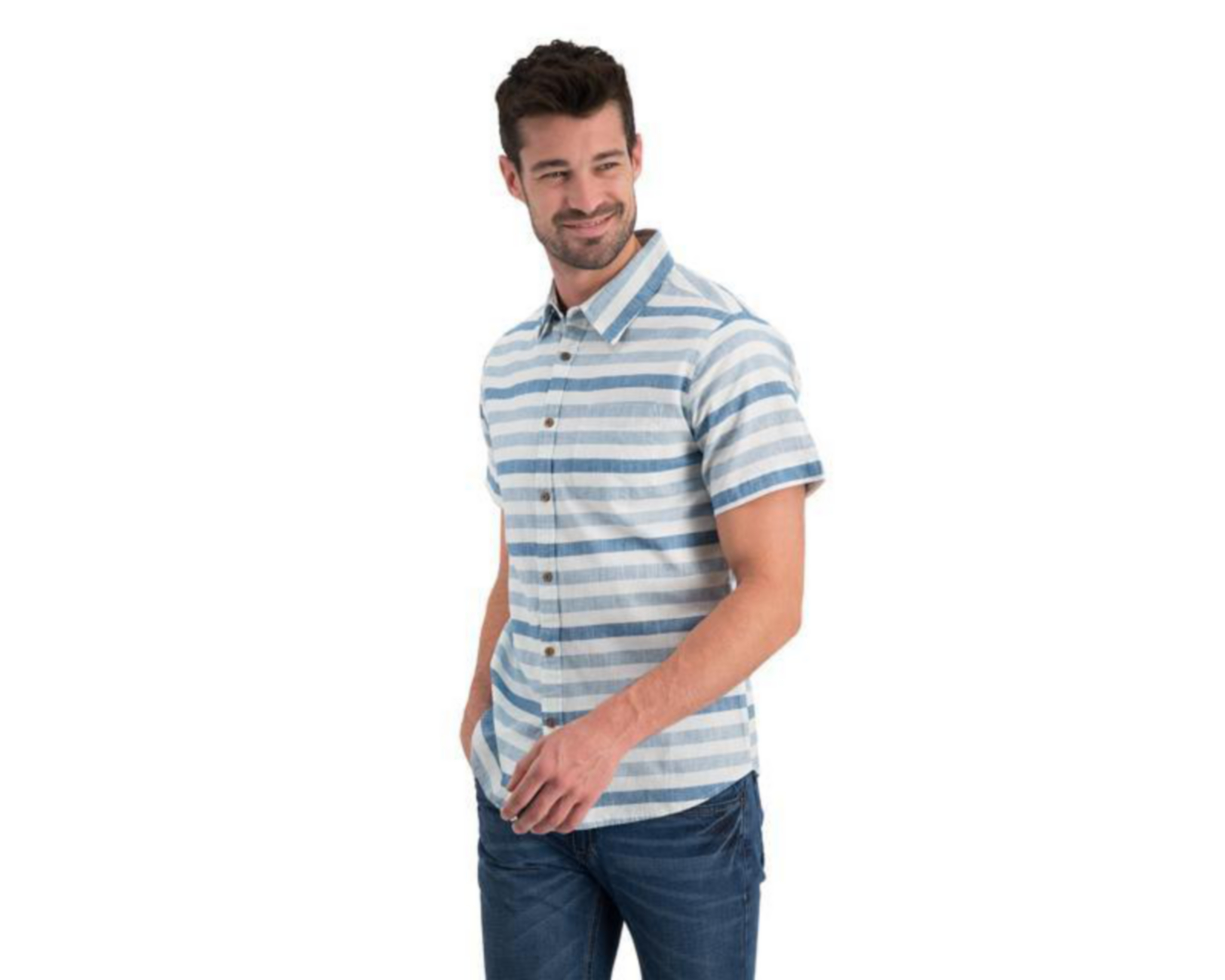 Foto 2 pulgar | Camisa Casual Refill Regular Fit a Rayas