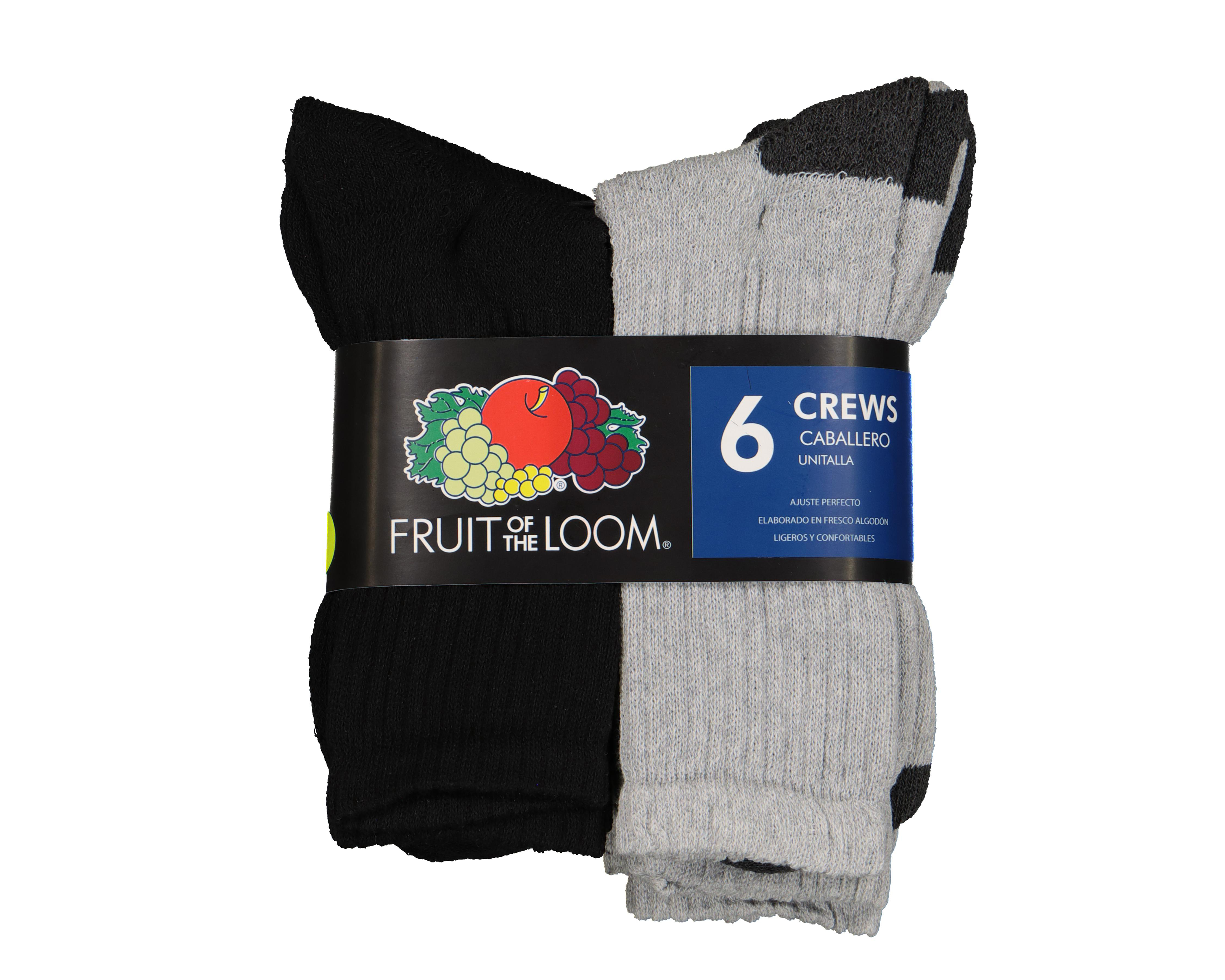 Foto 4 pulgar | Calcetas Deportivas Largas Fruit of the Loom para Hombre 6 Pares