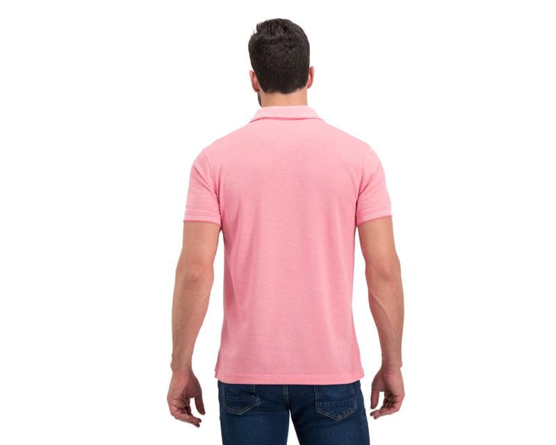 playera polo rosa hombre