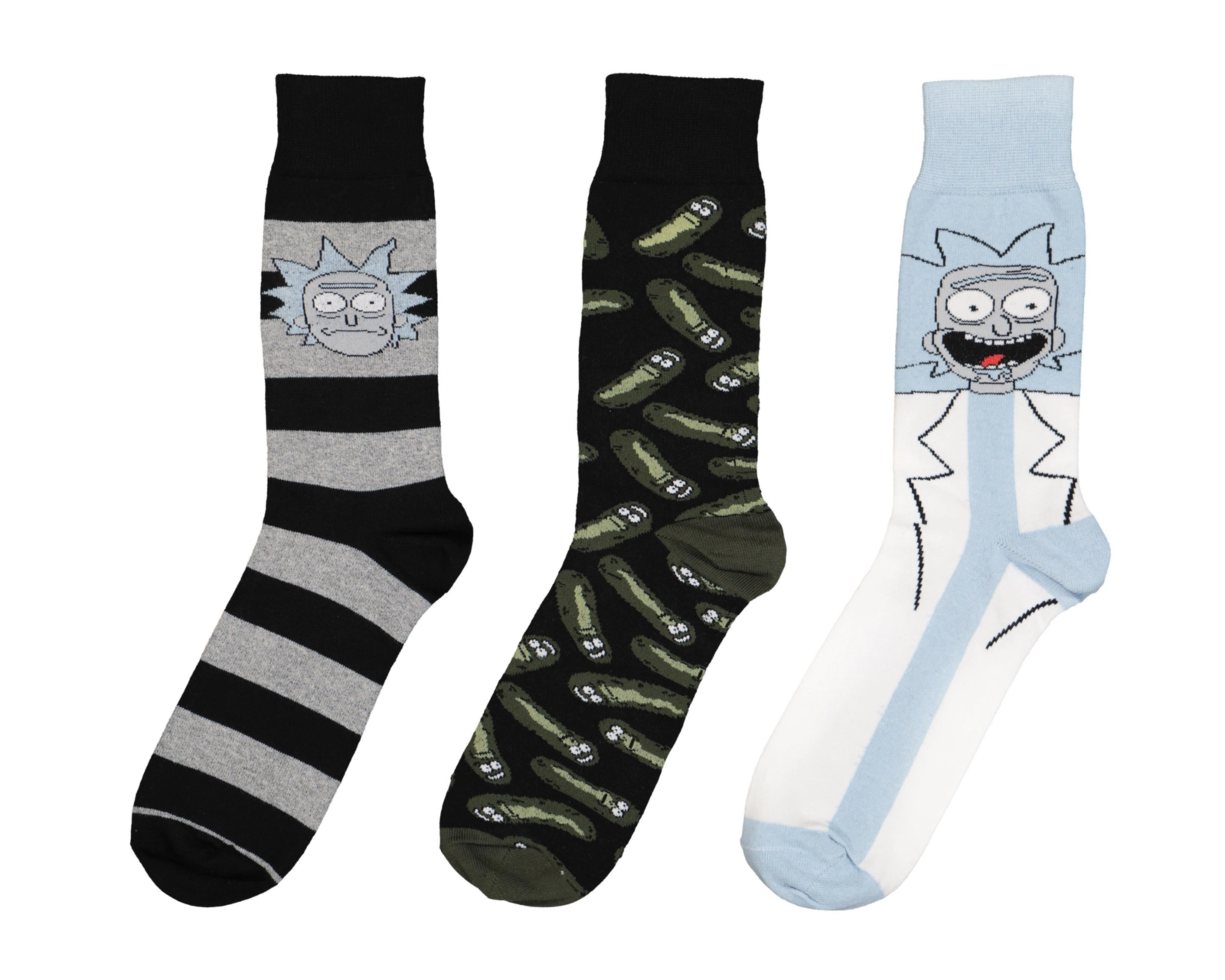 Foto 2 pulgar | Calcetas Tobilleras Rick y Morty para Hombre 3 Pares